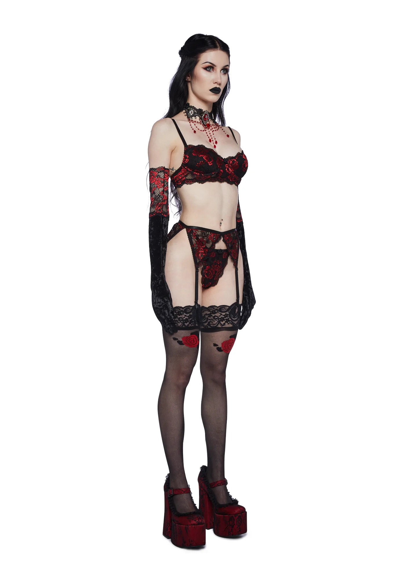 Gothic Fires 3-Piece Lingerie Set - Image 4
