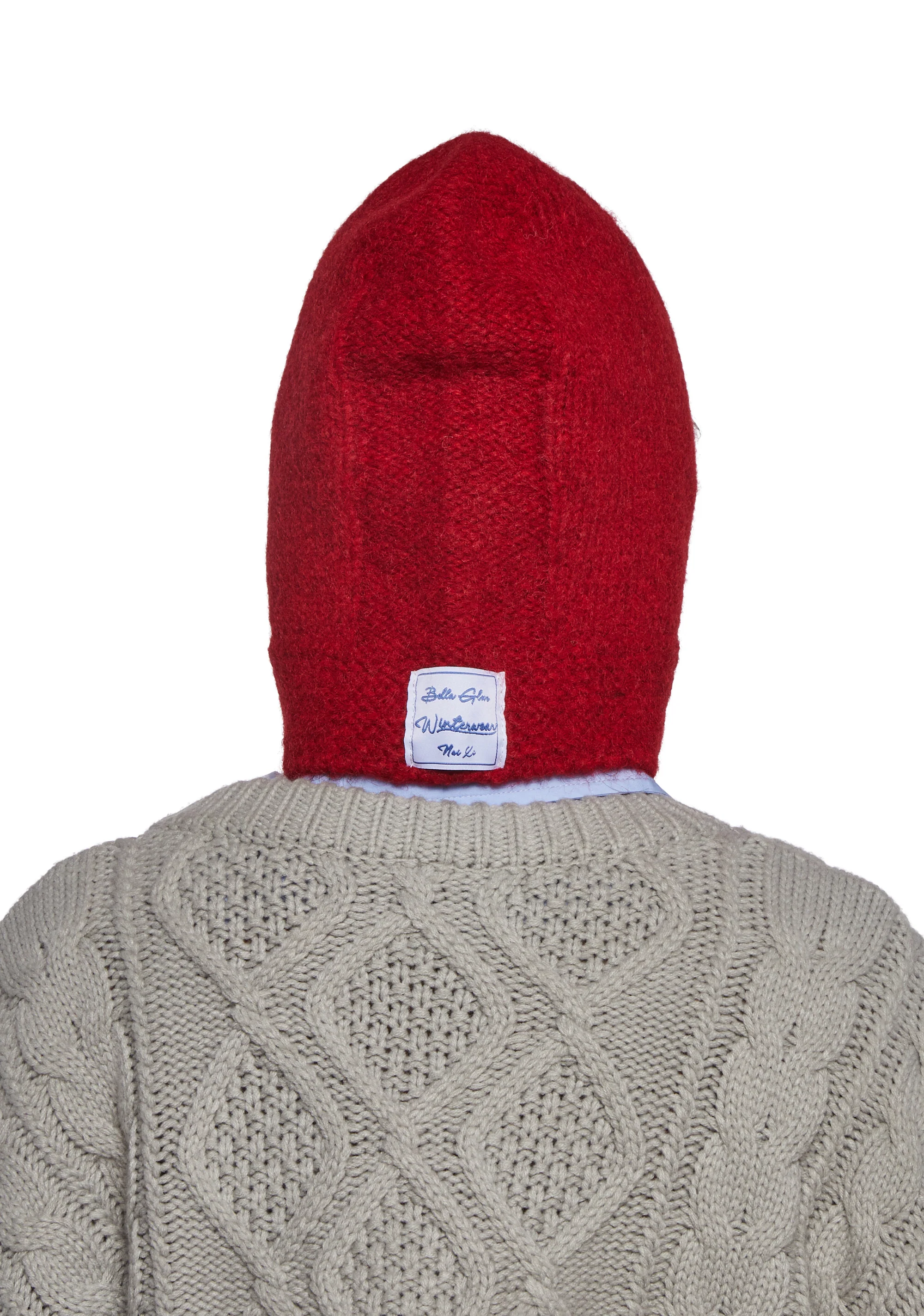 Fall Vibing Knit Hood - Red - Image 3
