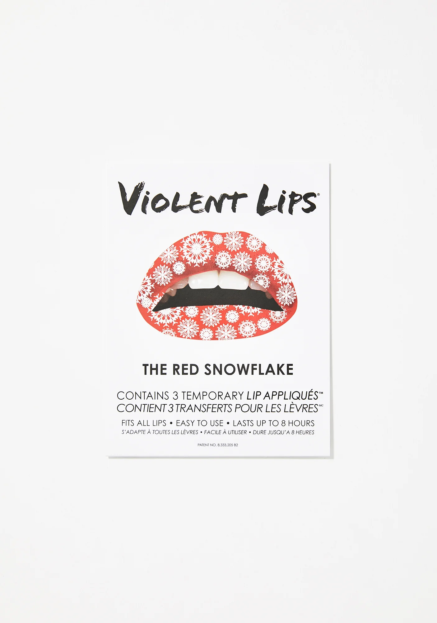 Red Snowflake Lip Applique - Image 2