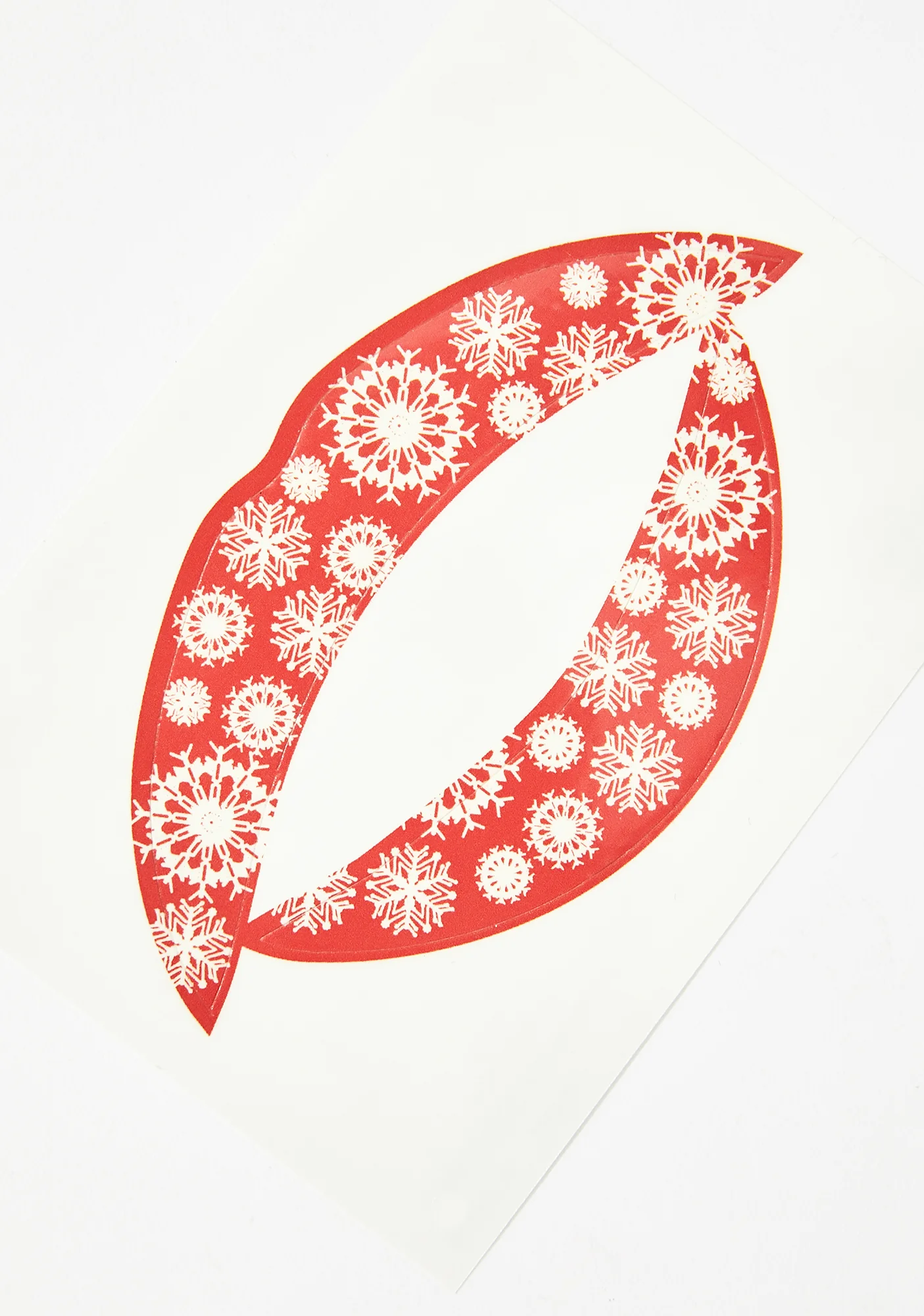 Red Snowflake Lip Applique - Image 3