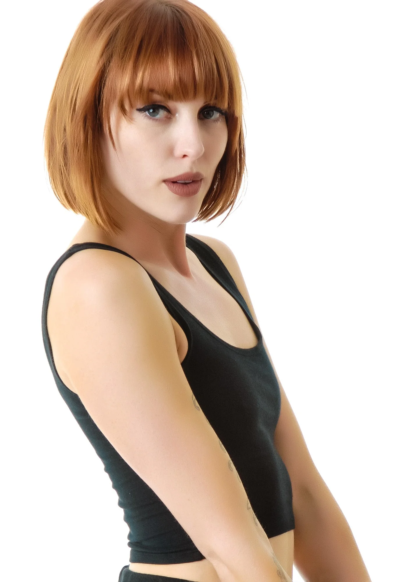 Reeves Fitted Crop Tank - Brown - Image 30