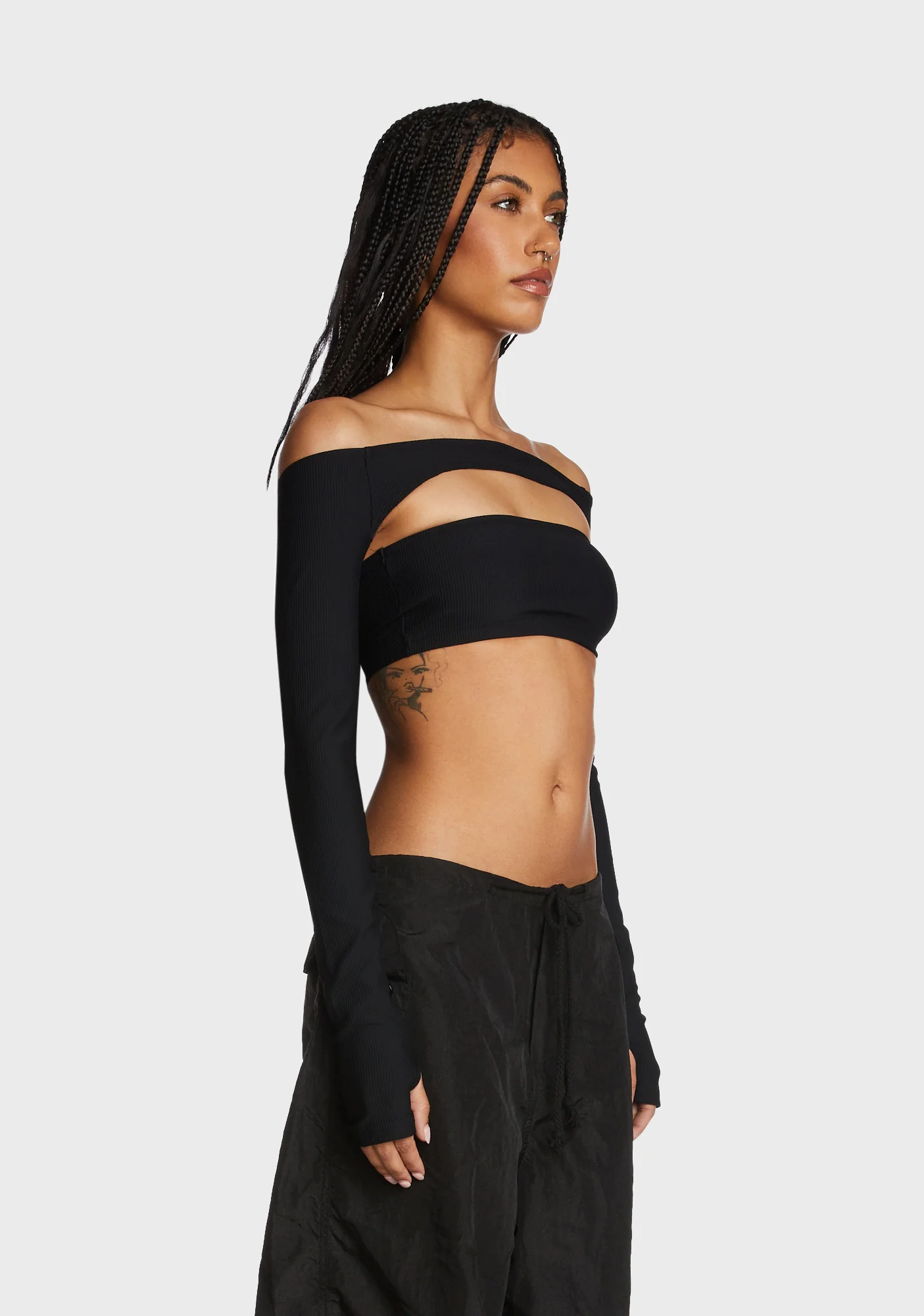 Reign Two Piece Ribbed Crop Top - Image 3