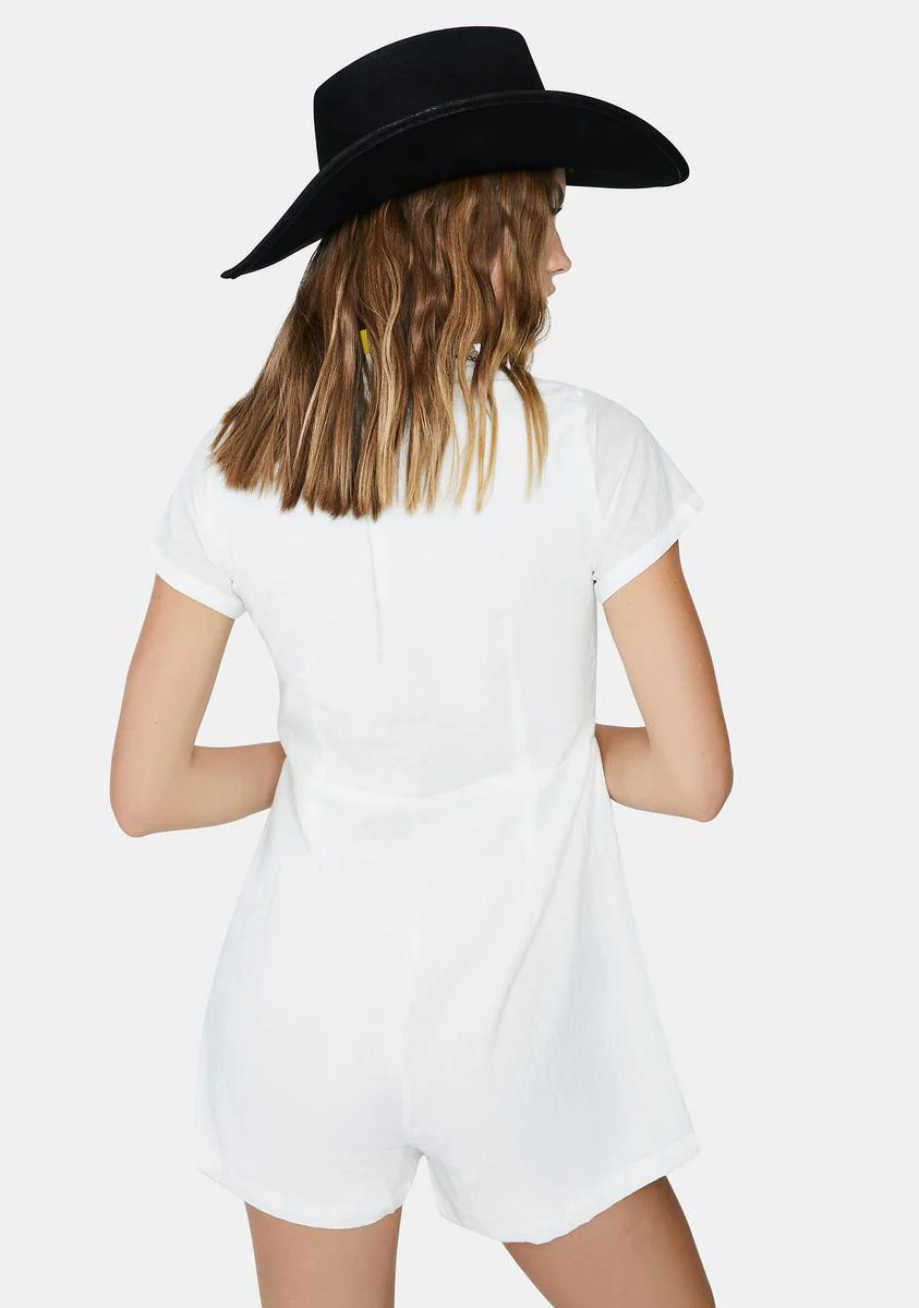 Relaxed Embroidery Style Playsuit - Image 4