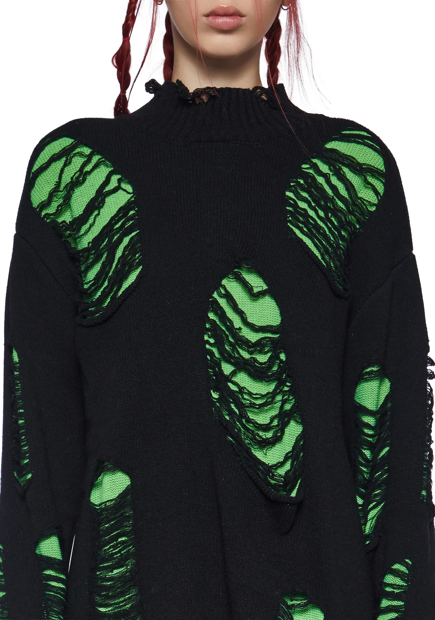 Remote Control Knit Sweater - Green - Image 5