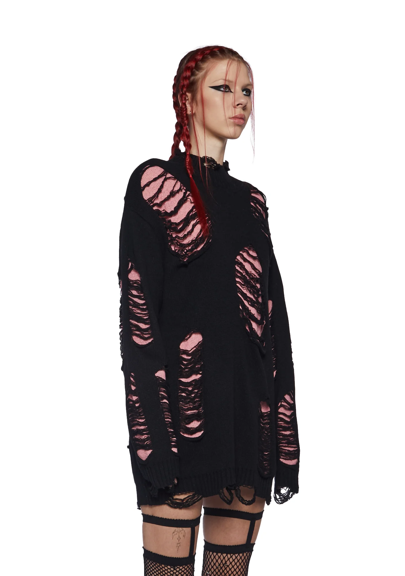 Remote Control Knit Sweater - Pink - Image 3