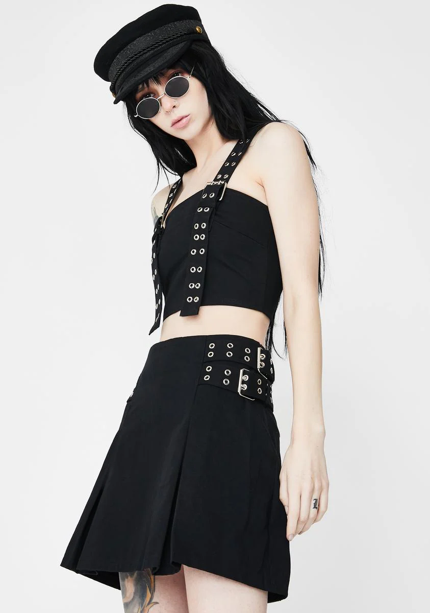 Restrain Buckle Mini Skirt - Image 2