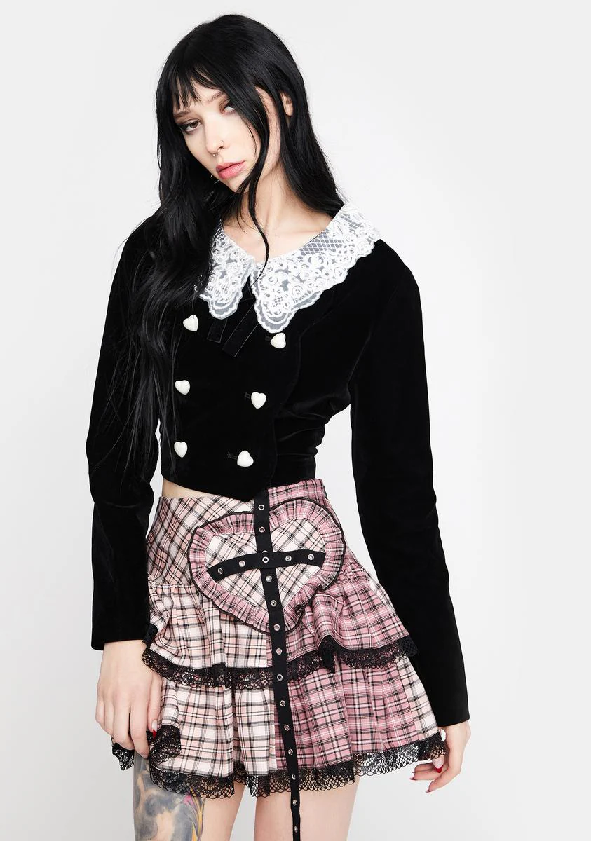 Retro Academy Doll Collar Jacket - Image 2