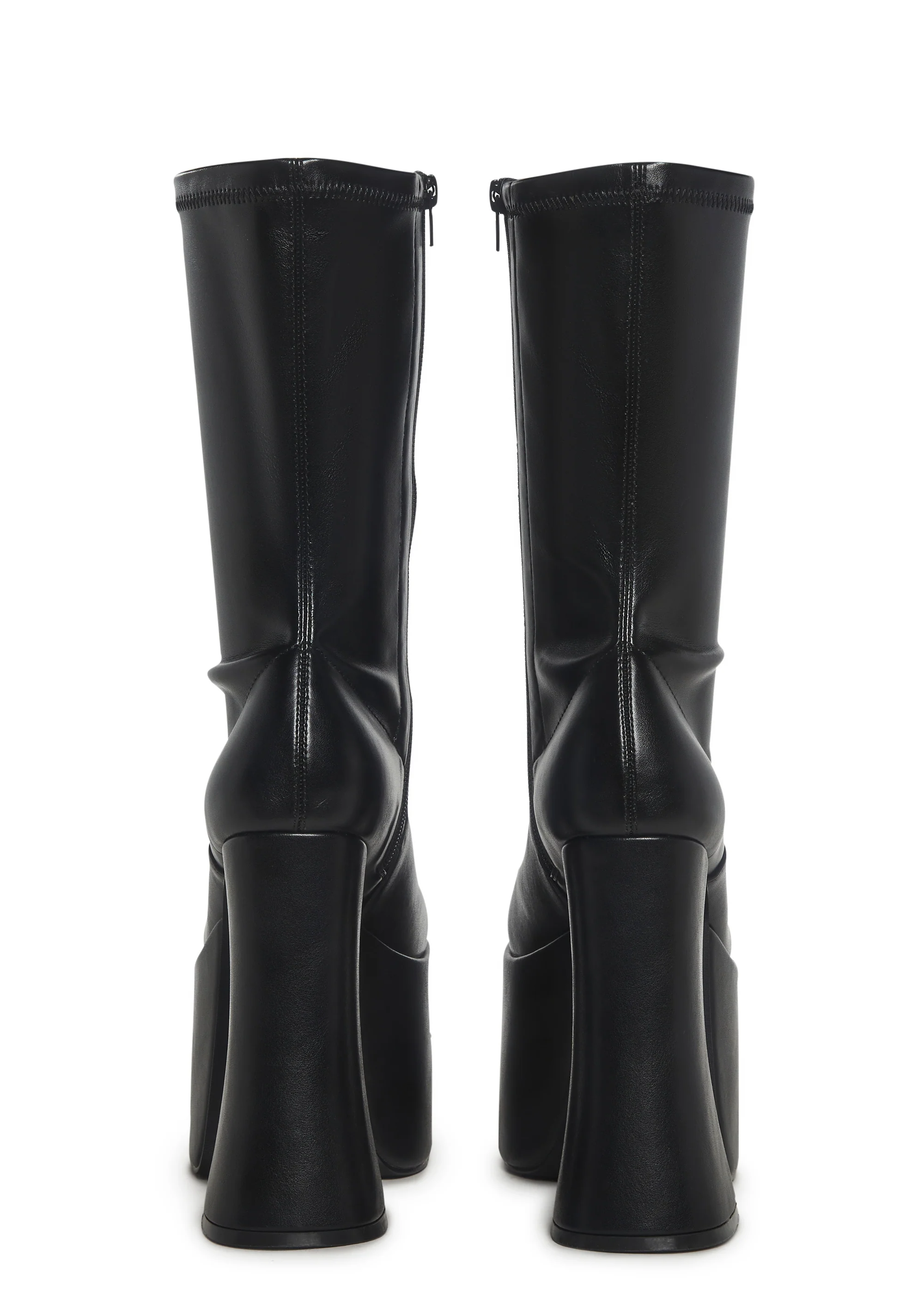 Retro Party Stretch Boots - Black - Image 4