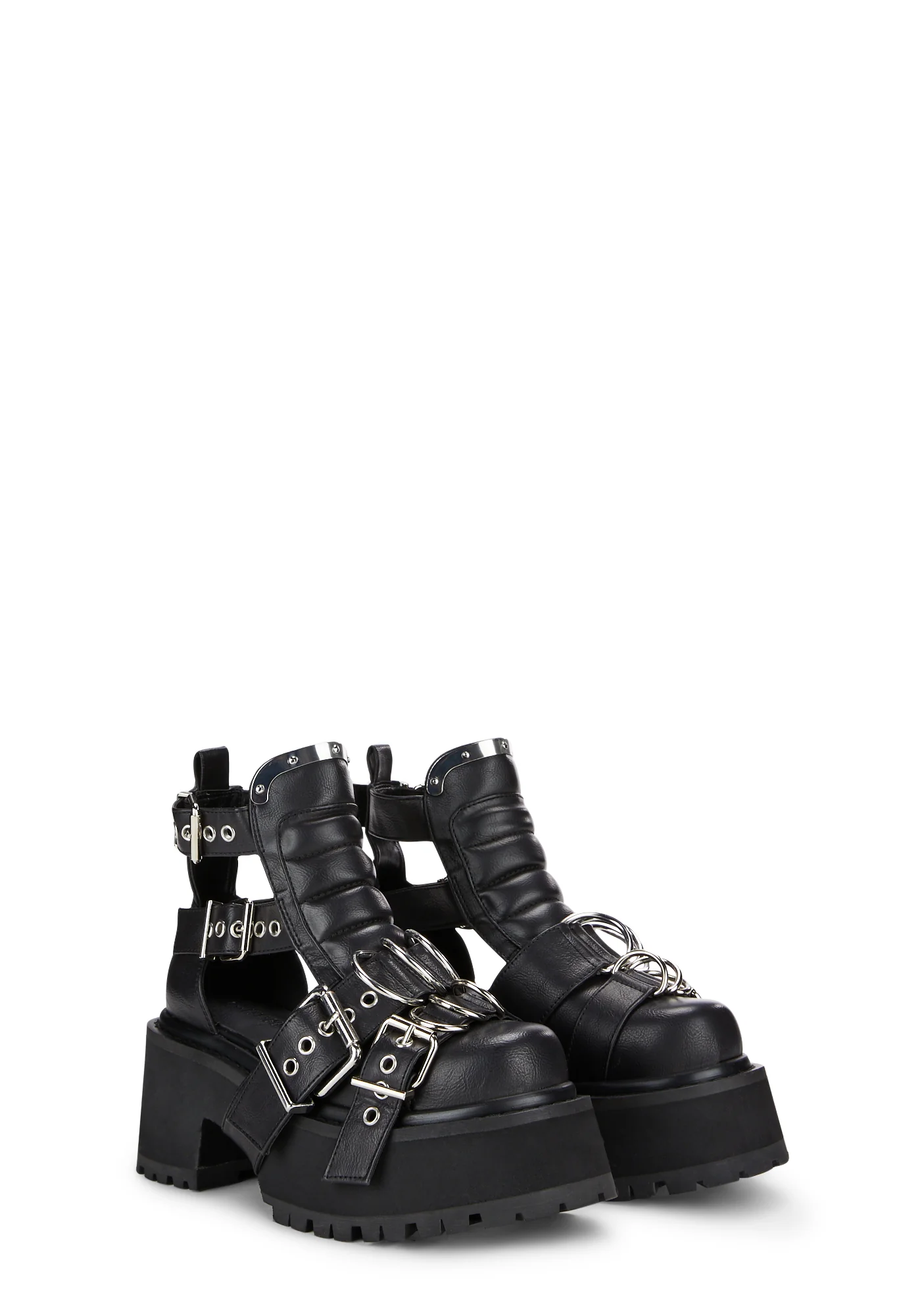 Rev Your Engine Buckled Boots - Black - Image 3