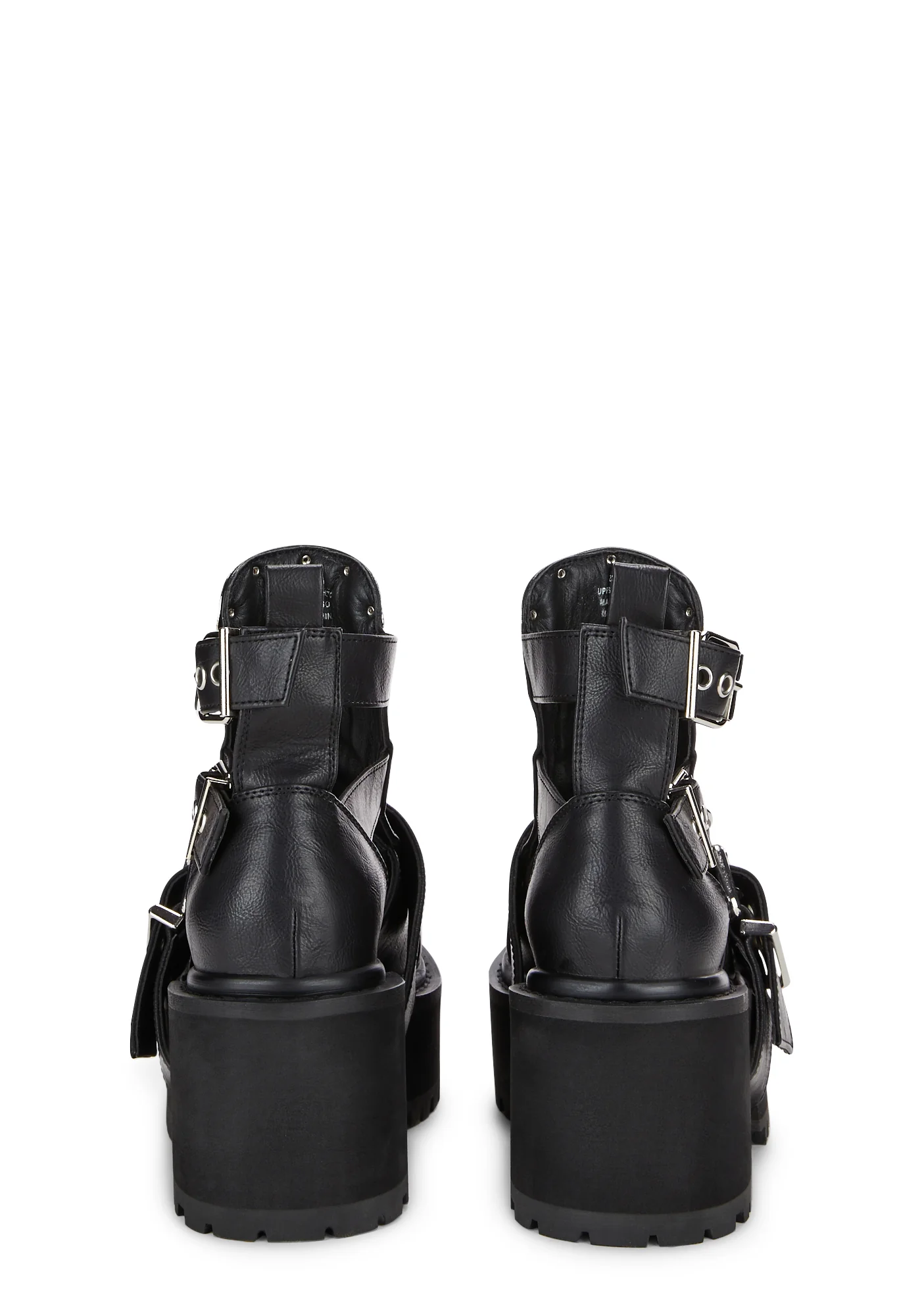 Rev Your Engine Buckled Boots - Black - Image 4