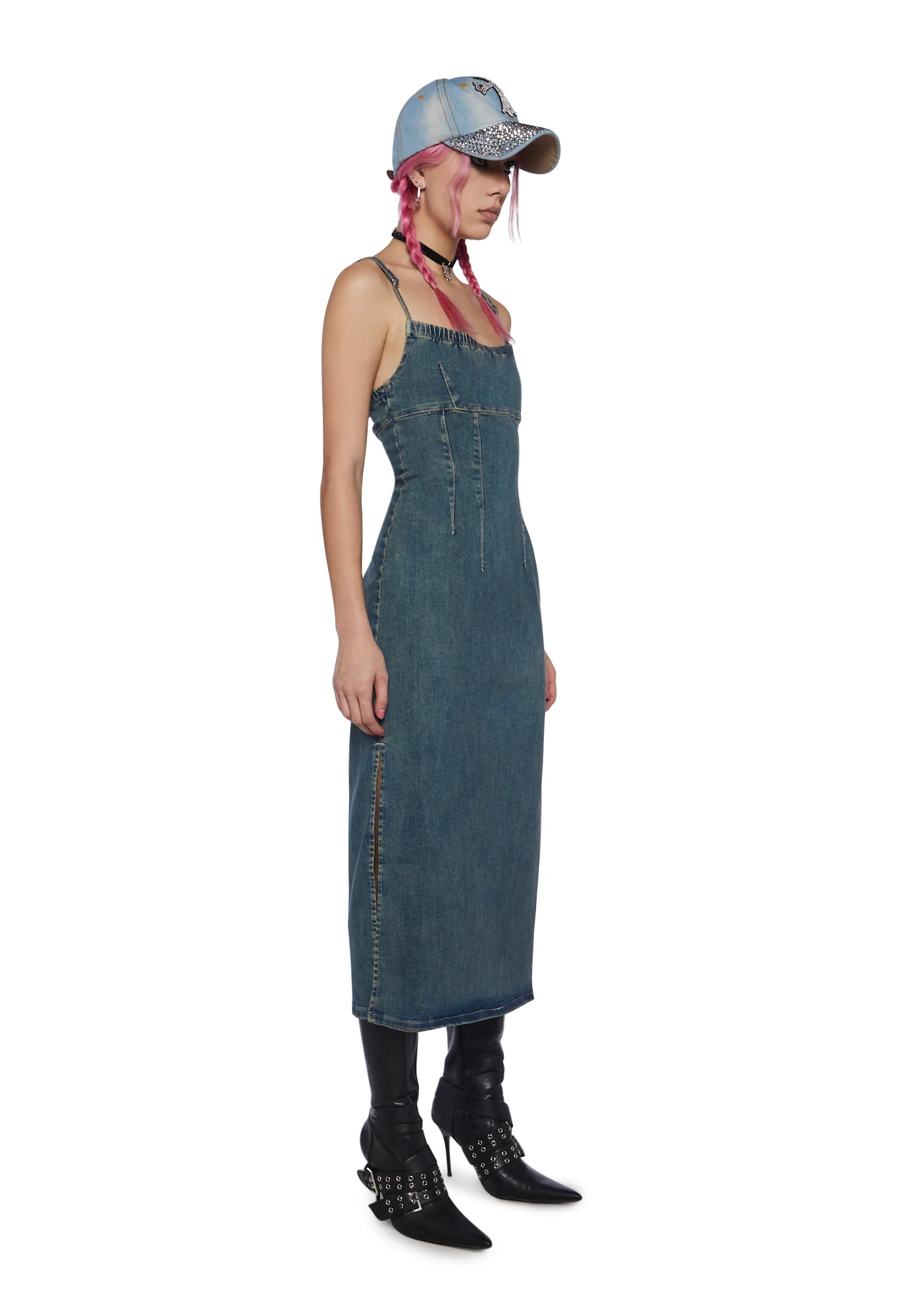 Reyne Denim Midi Dress - Image 3