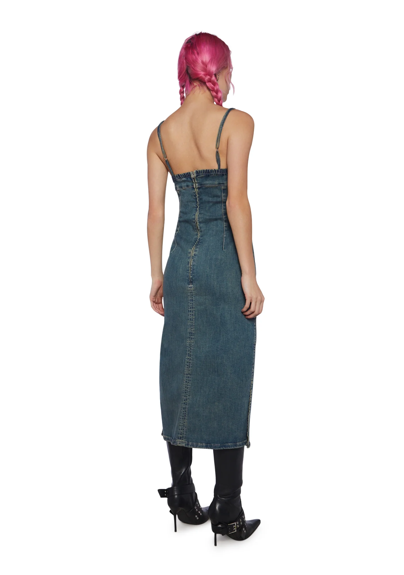 Reyne Denim Midi Dress - Image 4