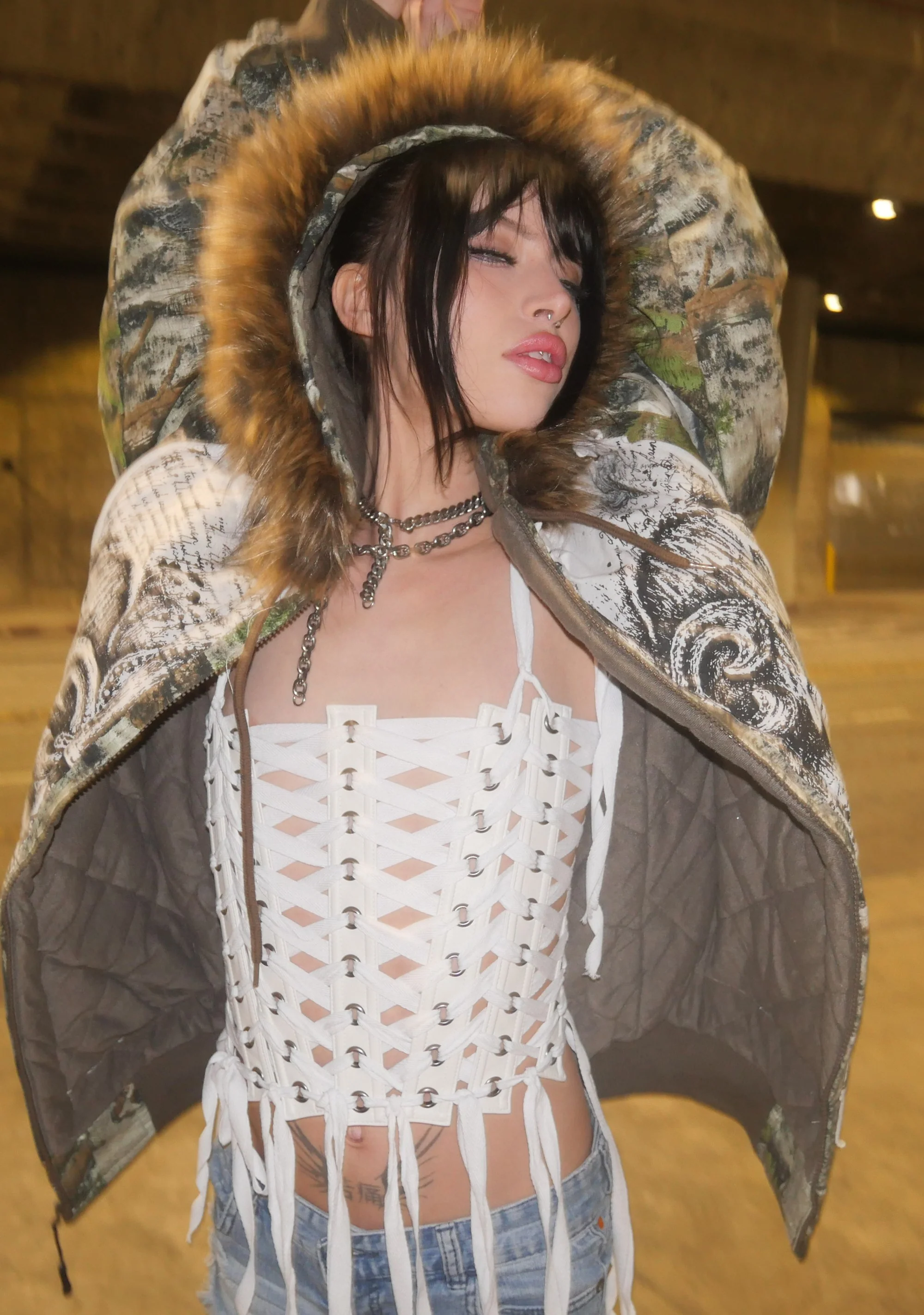Pitch Ribbon Corset Top - Image 7
