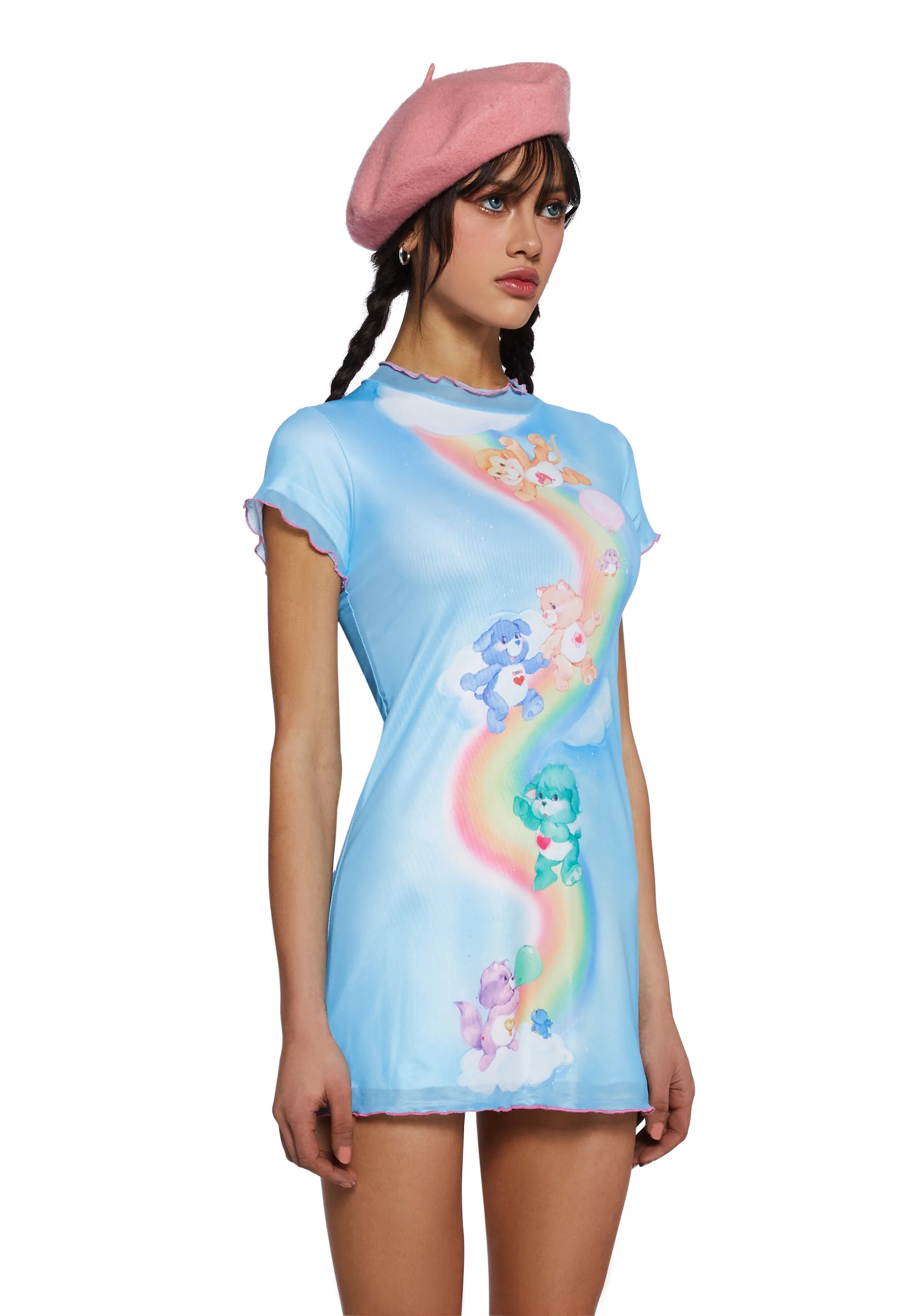 Ride The Rainbow Mesh Mini Dress - Image 3
