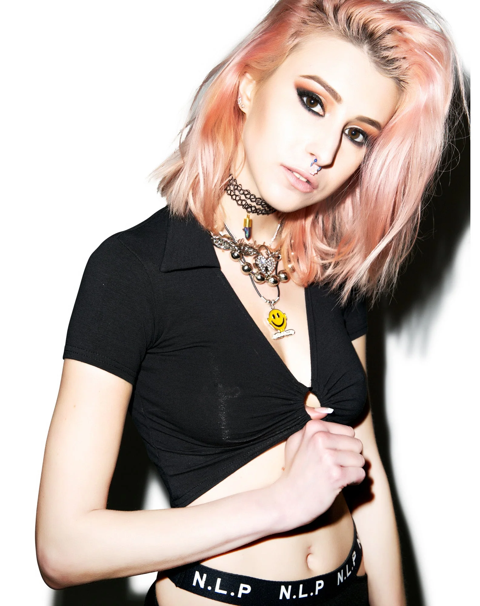 Ringleader Crop Top - Gray - Image 2