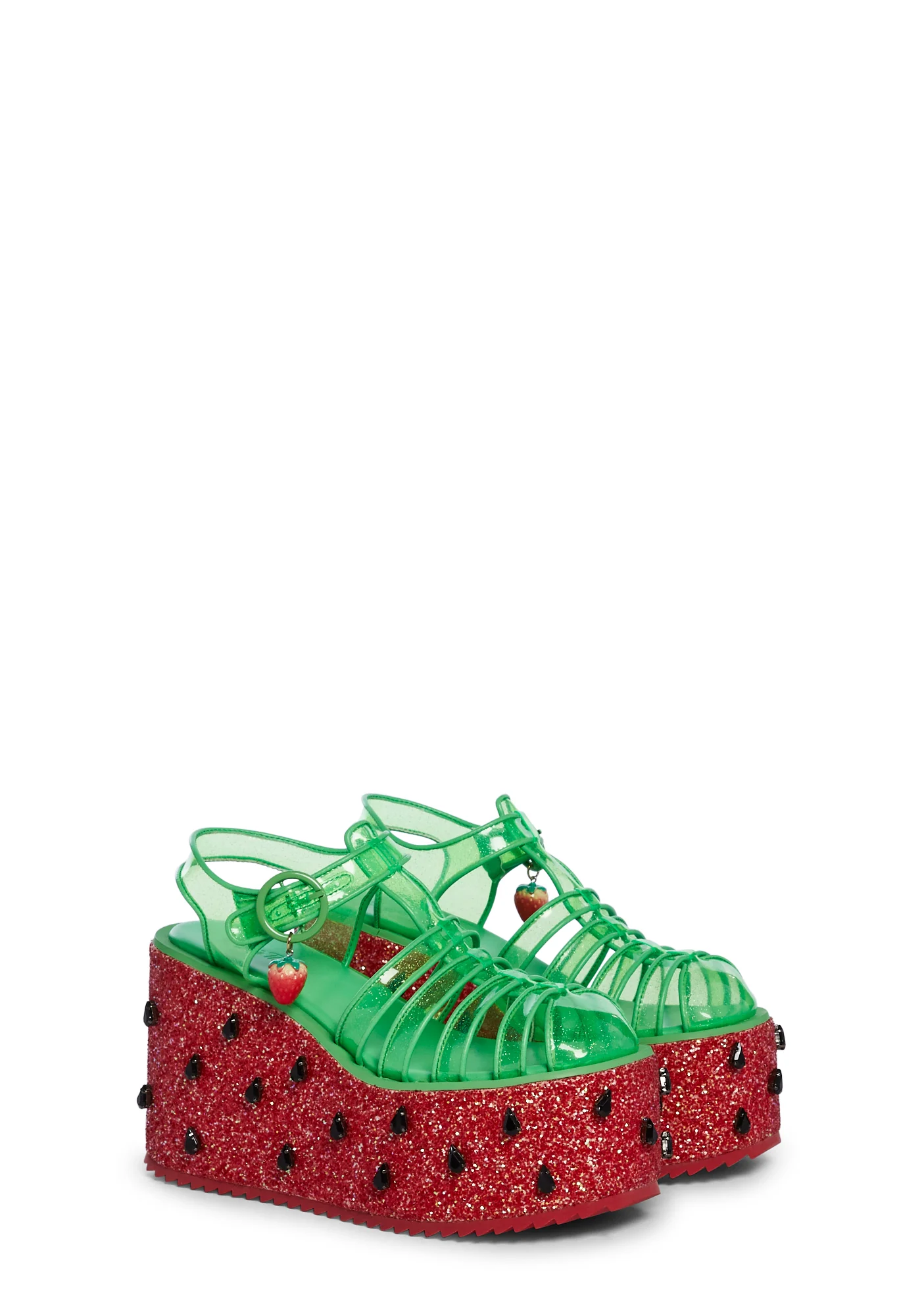 Ripe For Love Platform Sandals - Red - Image 3