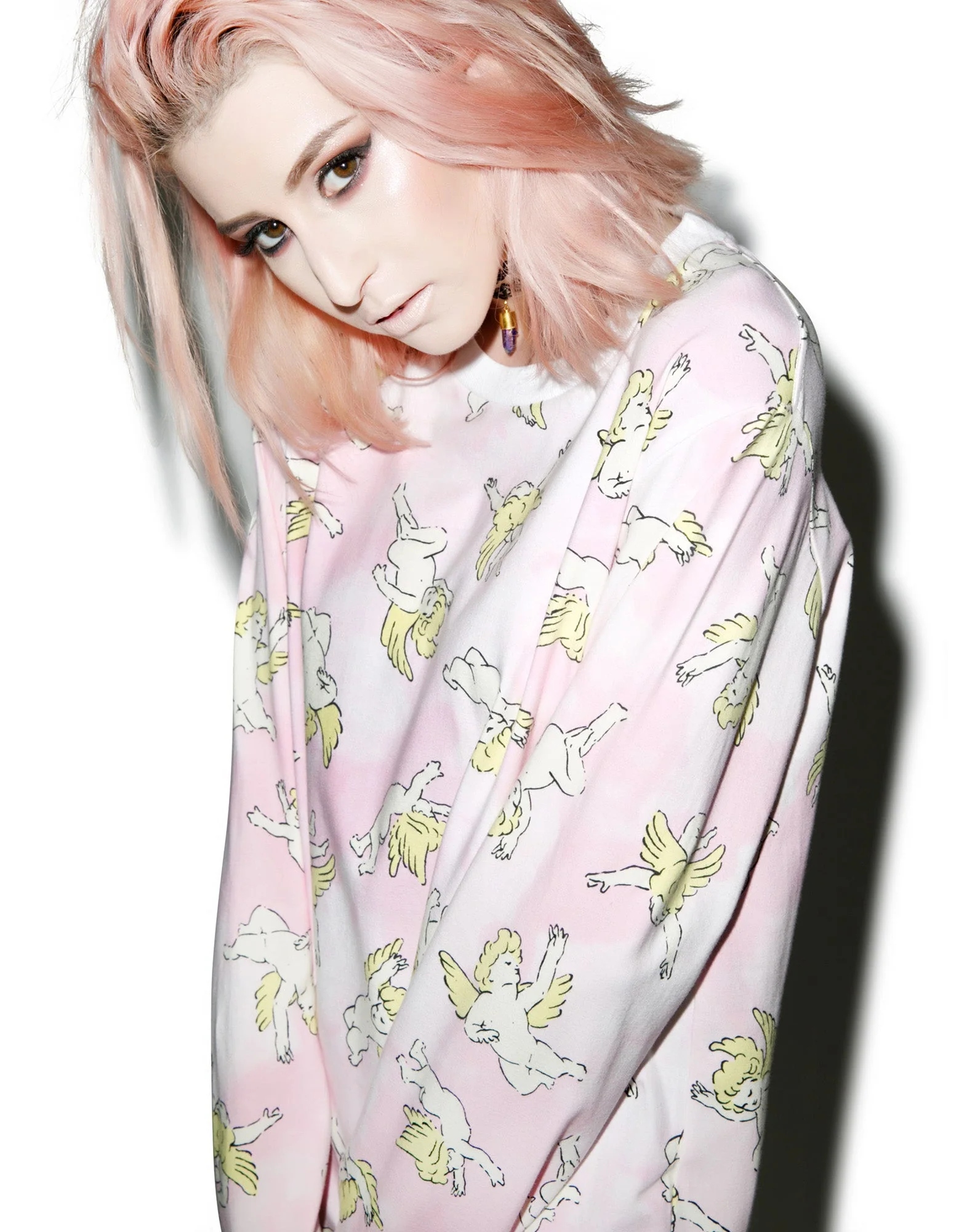 Risen Sky Long Sleeve Tee - Light Pink - Image 4