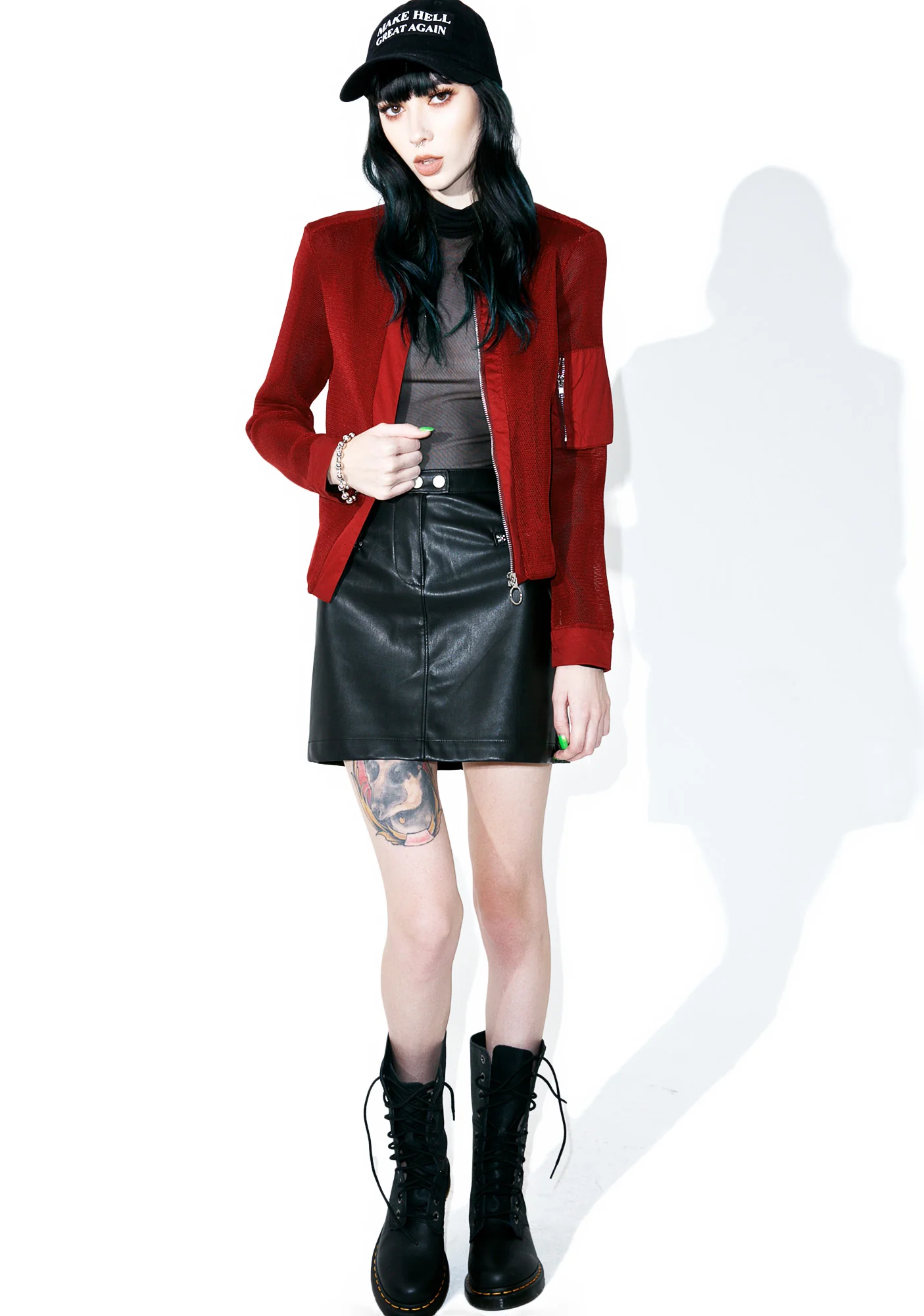 Rivalry Mesh Bomber Jacket - Image 2