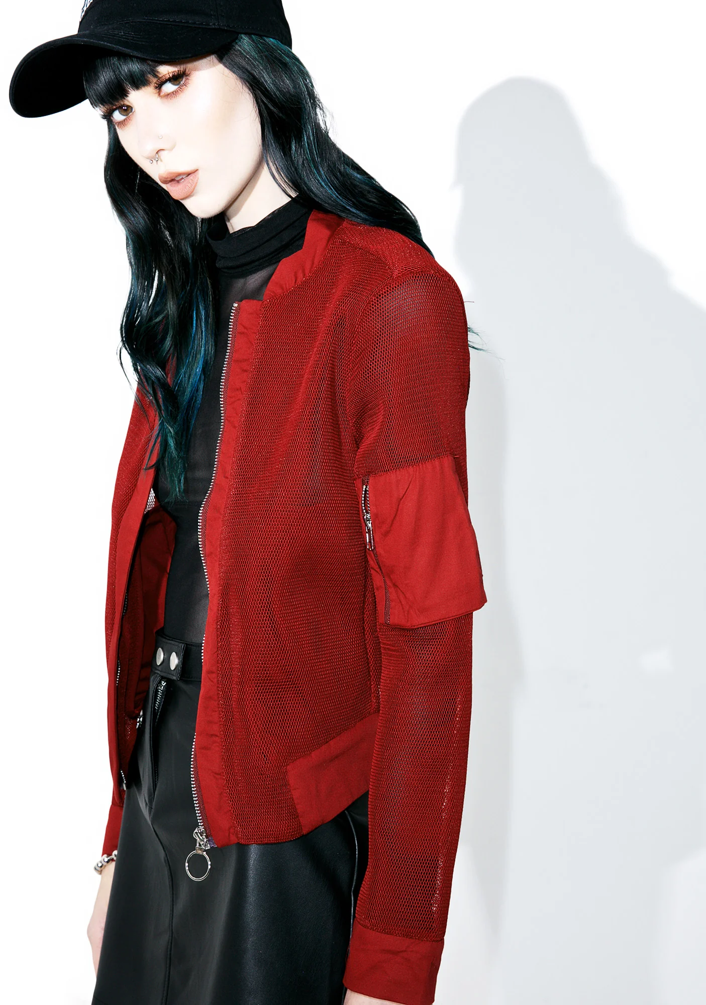 Rivalry Mesh Bomber Jacket - Image 3