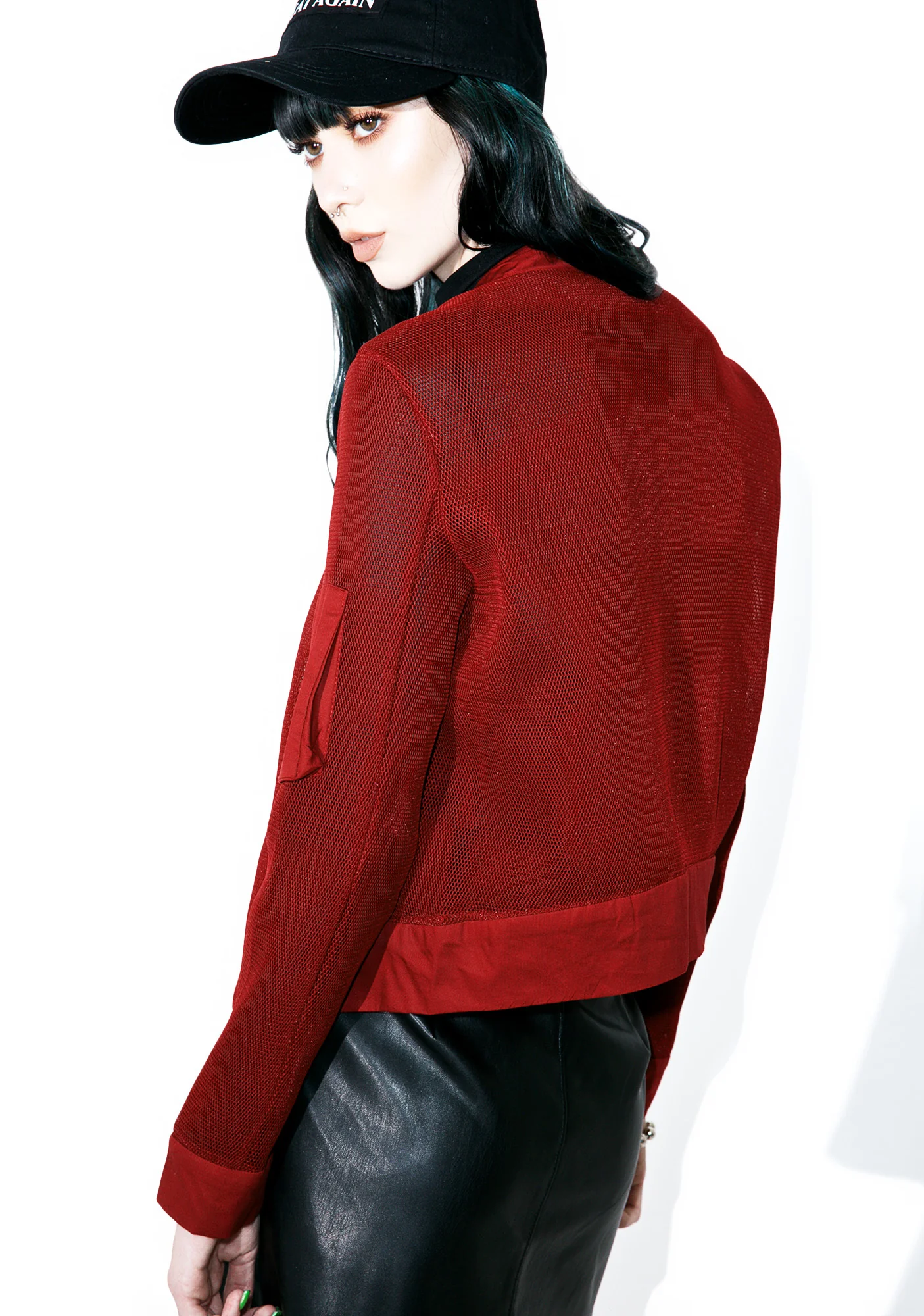 Rivalry Mesh Bomber Jacket - Image 5