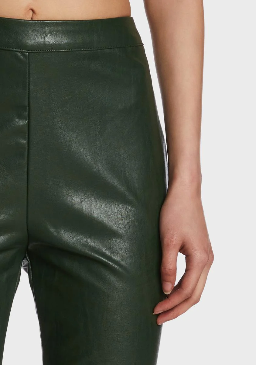 Rock Superstar Vegan Leather Pants - Image 2