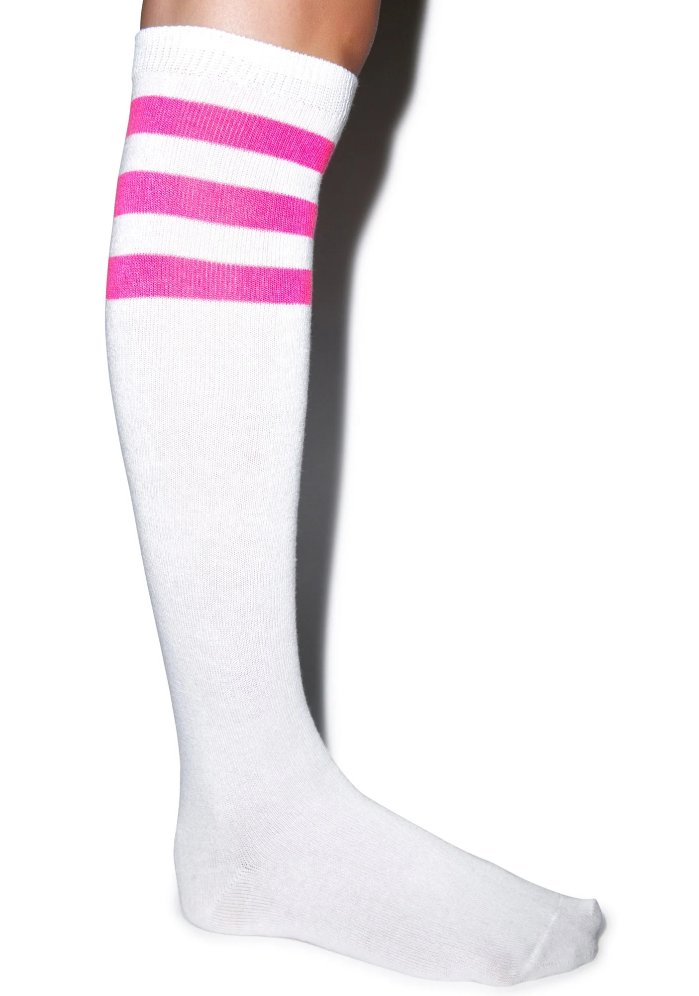 Rockin' White Stripe Socks - Dark Pink - Image 5