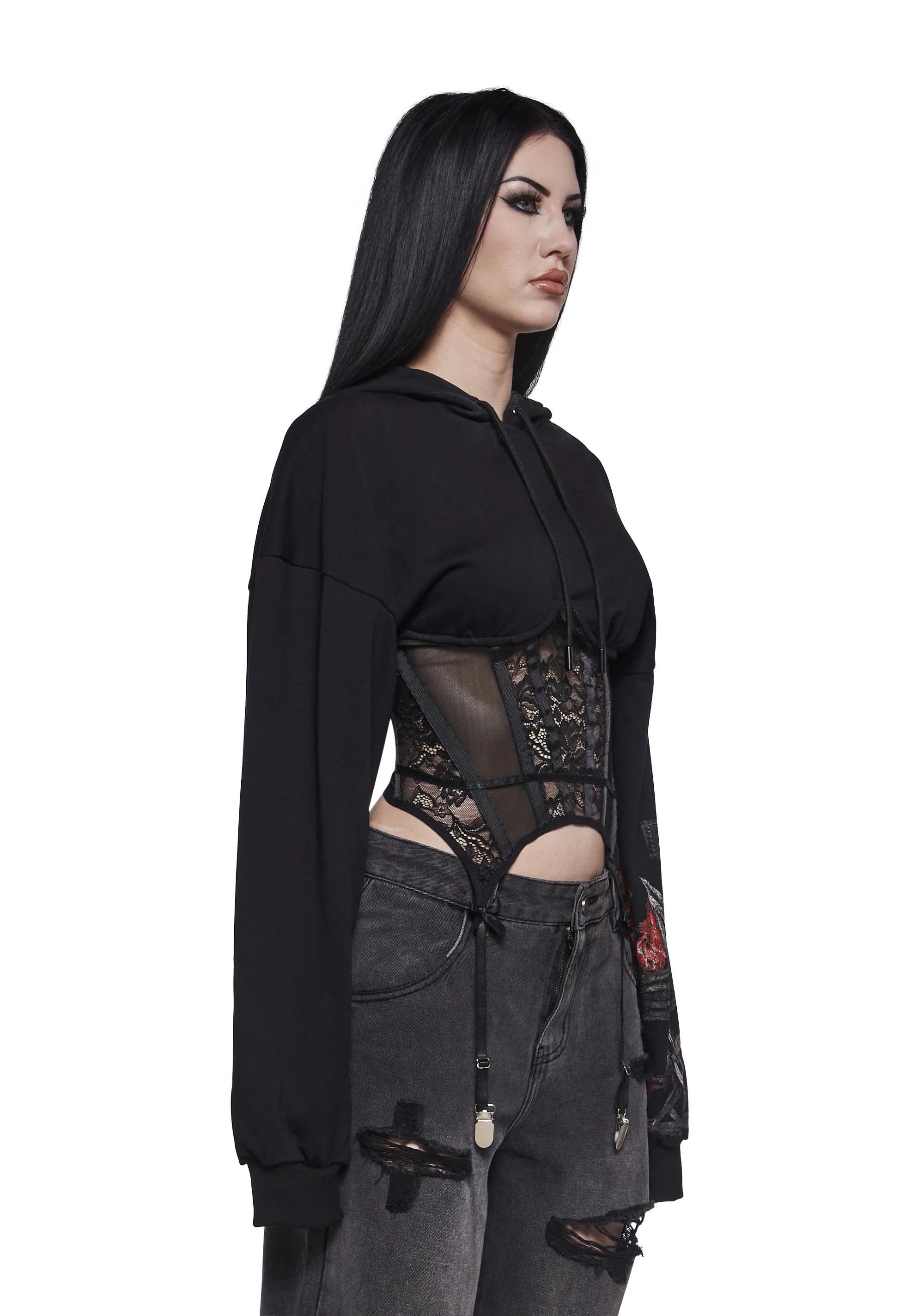 Rockstar Corset Hoodie - Image 2