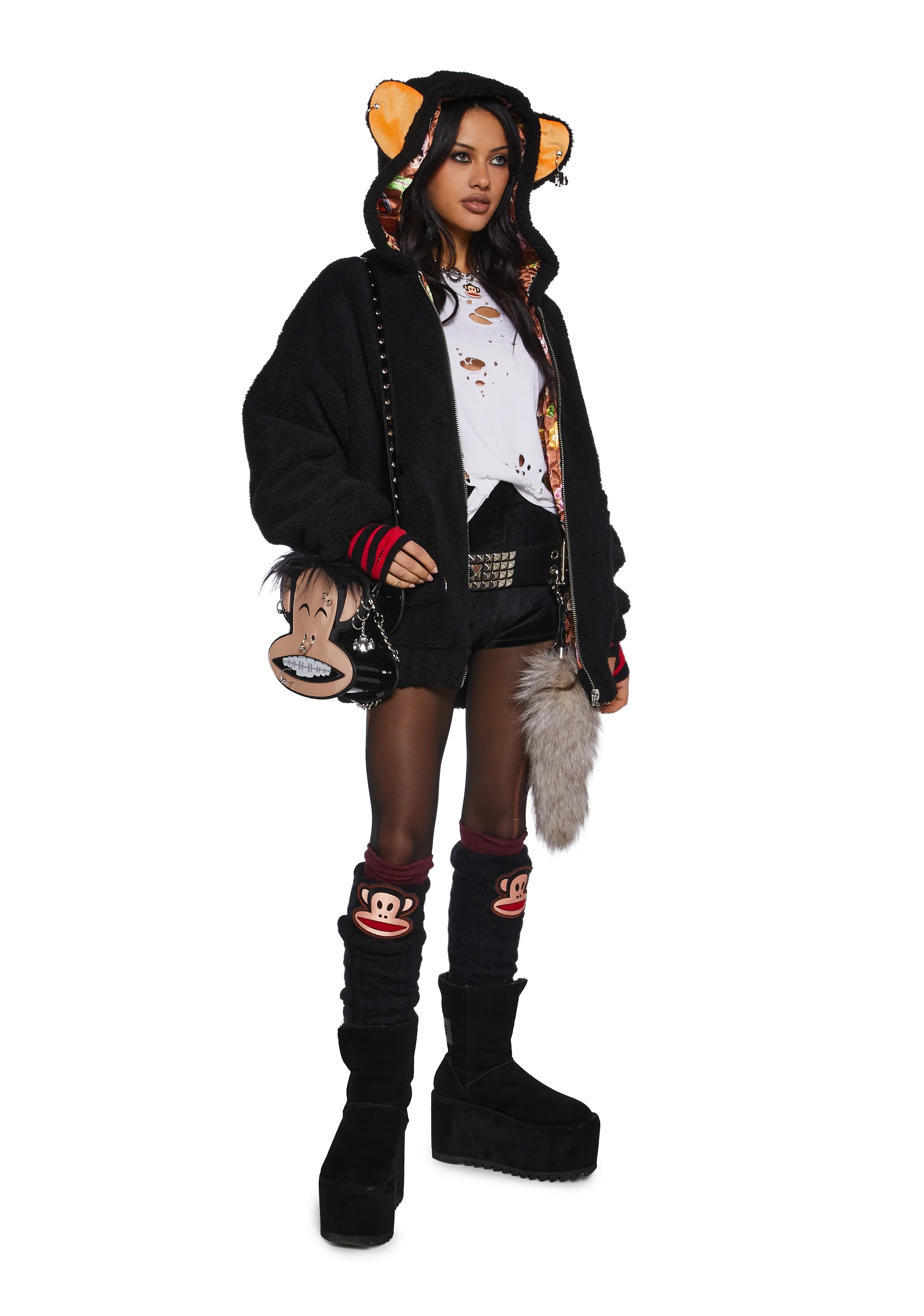 Rockstar Julius Hooded Sherpa Jacket - Image 2