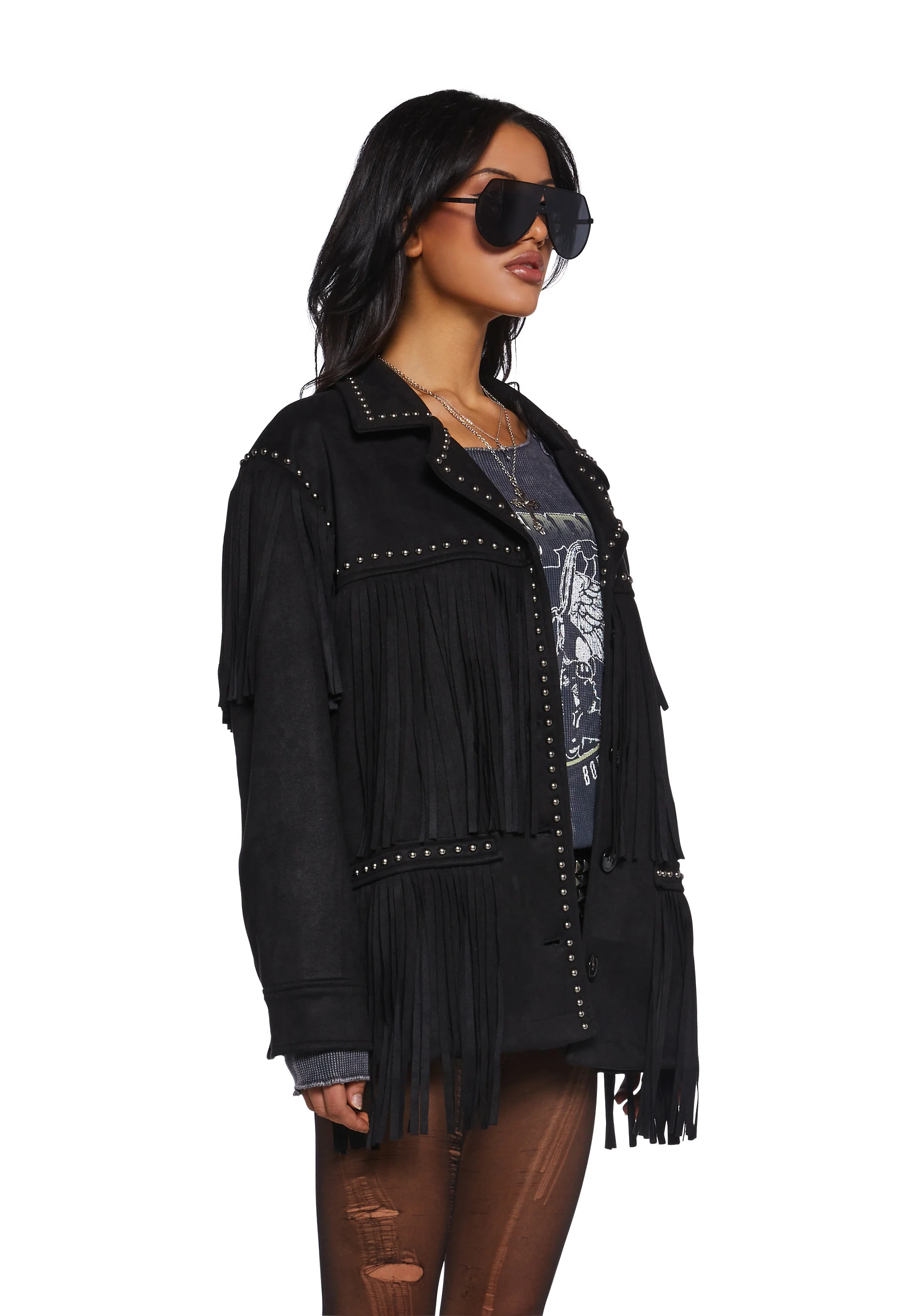 Rogue Destiny Fringe Moto Jacket - Image 3