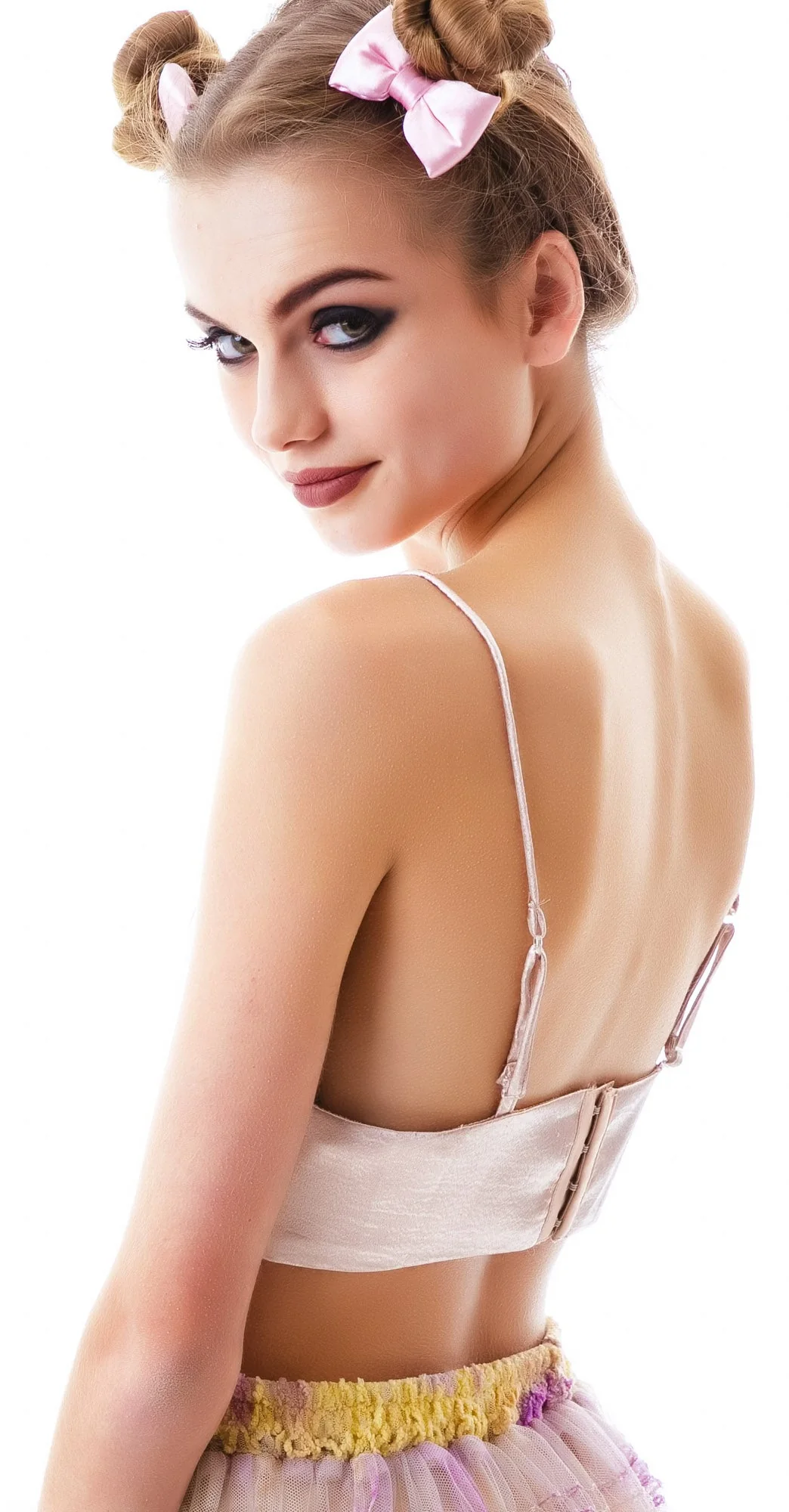 Romance Satin Bralette - White - Image 3