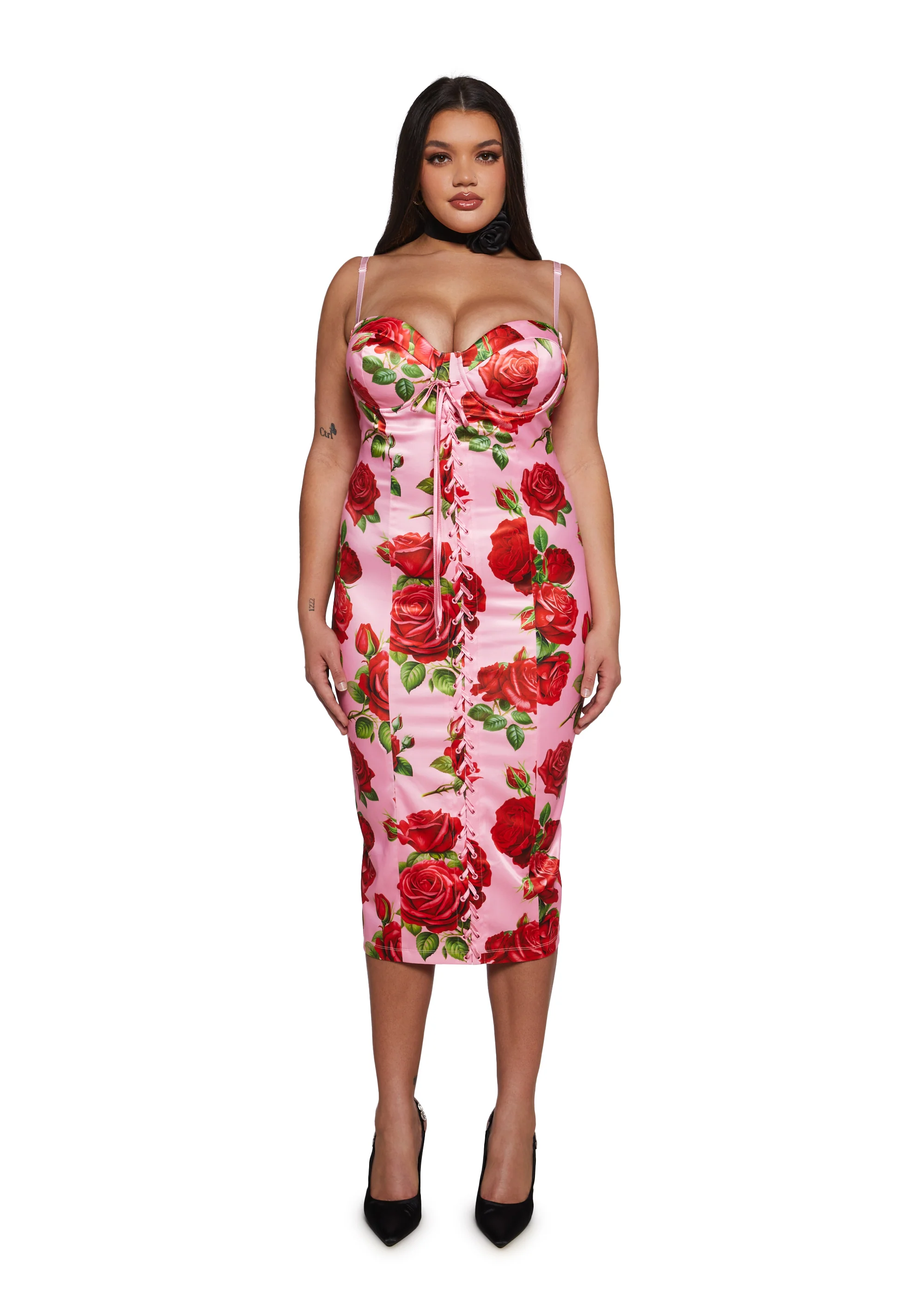 Romantic Getaway Midi Dress - Pink - Image 6