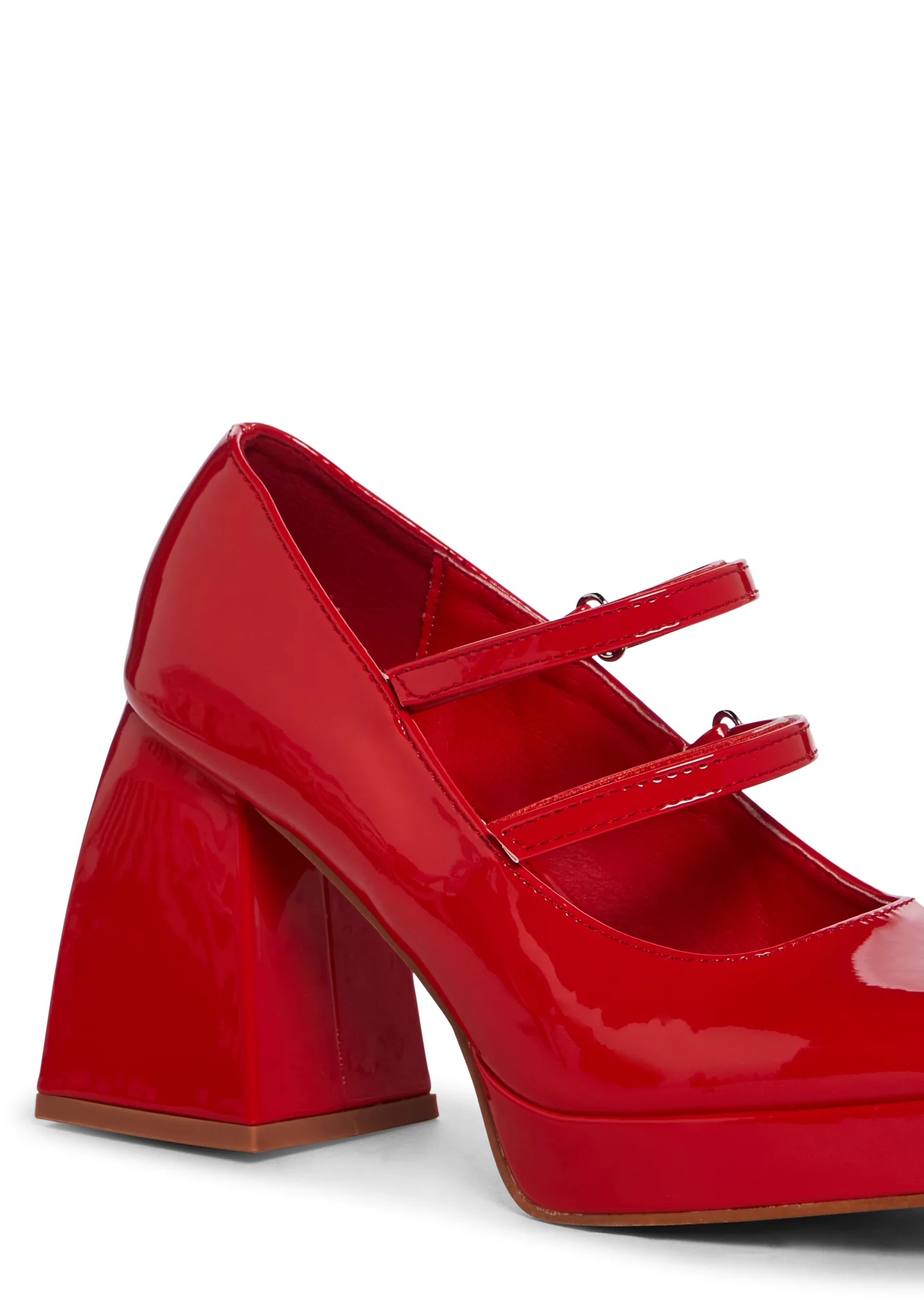 Romantic Harmony Block Heels - Red - Image 2