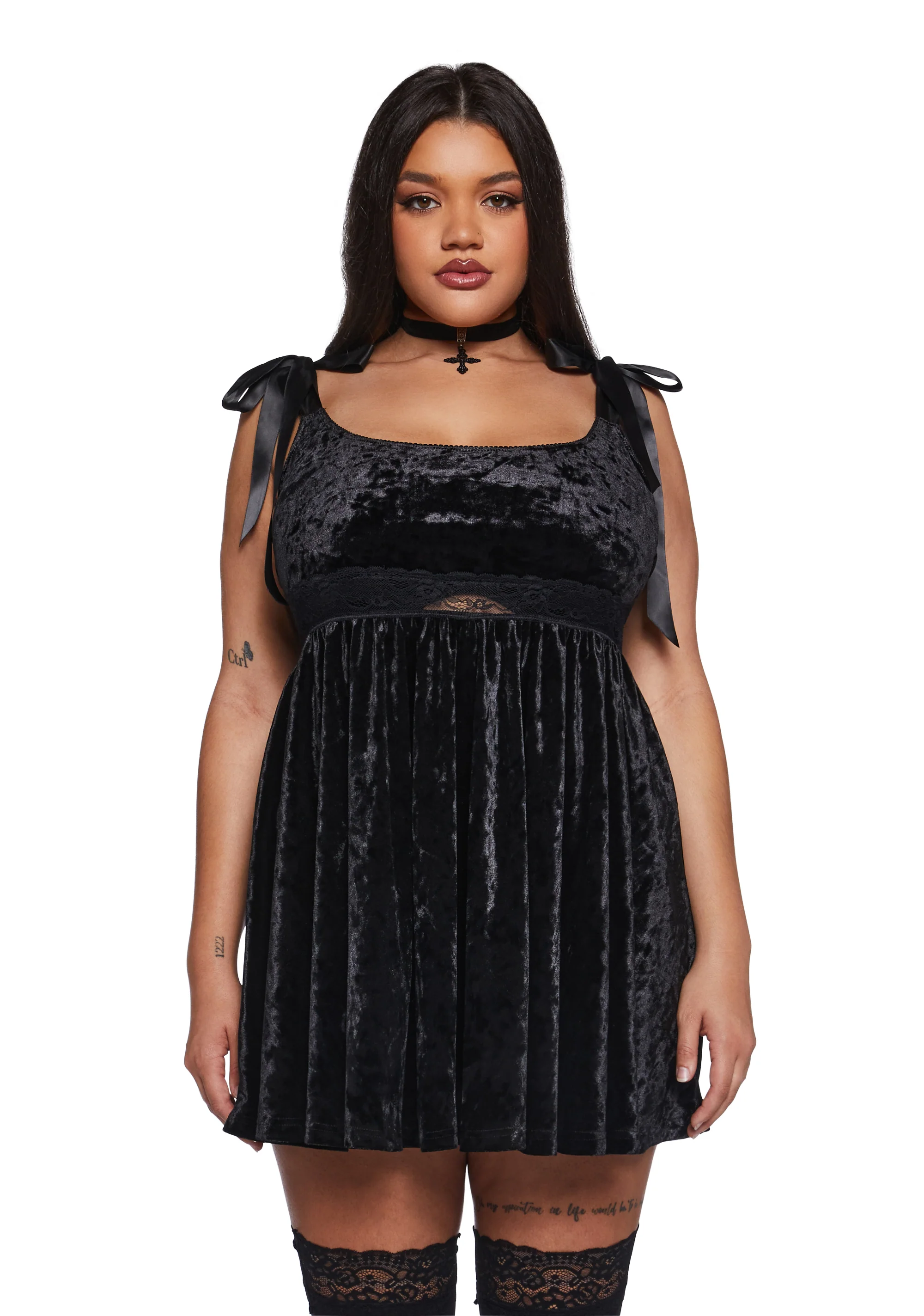 Romantic Mirage Babydoll Dress - Black - Image 2