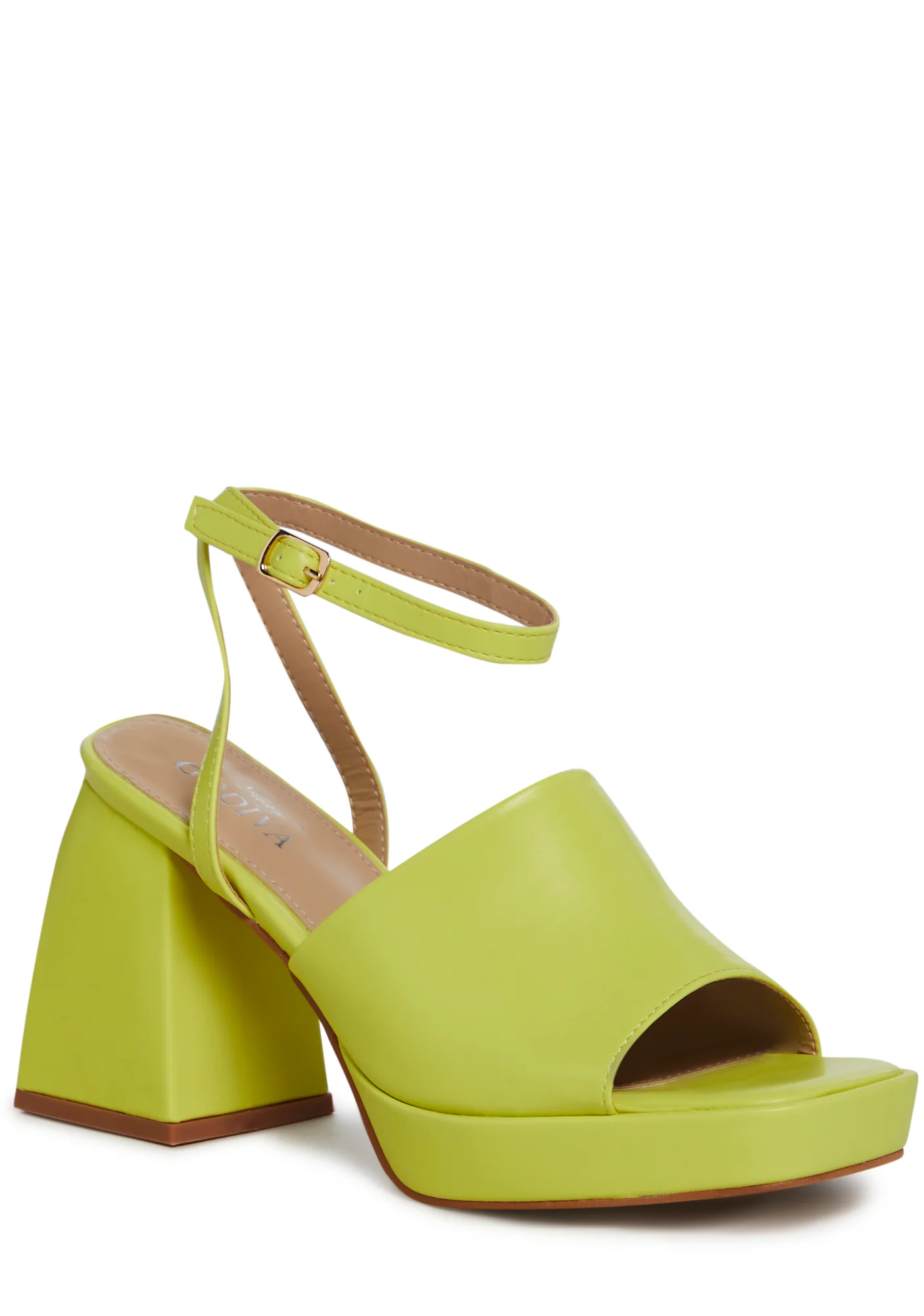 Romantic Ride Block Heels- Green - Image 2