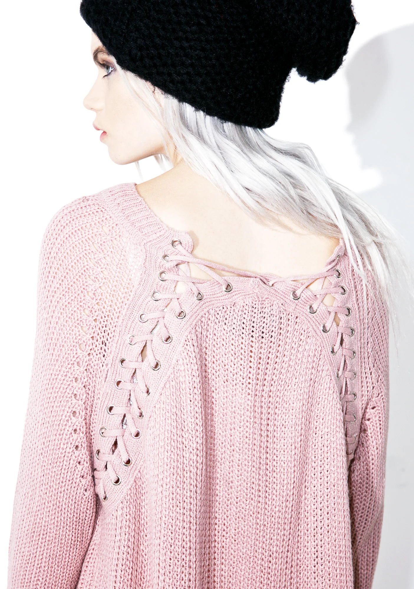 Romanticize Lace-Up Sweater - Image 2