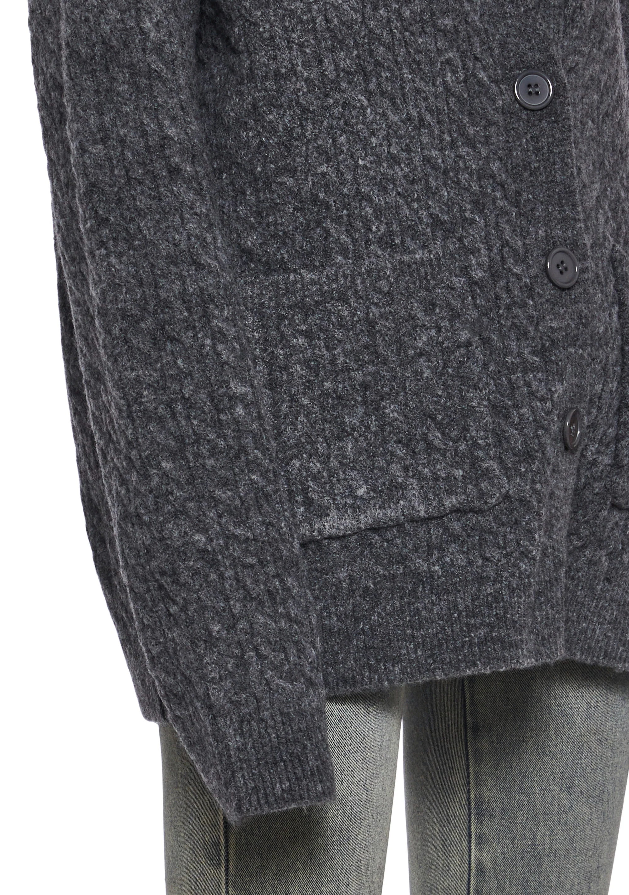 Rooftop Escape Knit Cardigan - Gray - Image 5