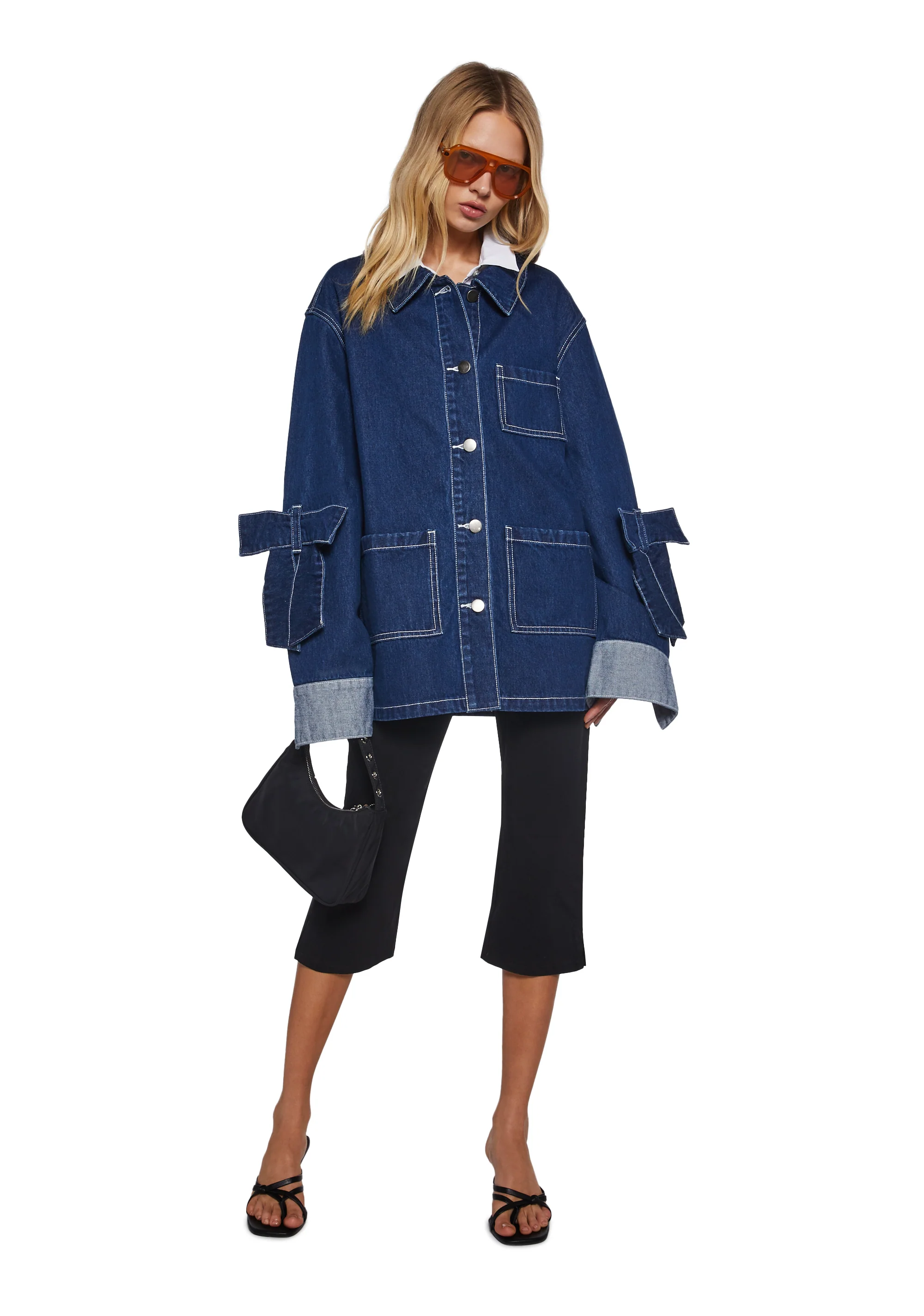 Rooftop Lounging Denim Coat - Image 2