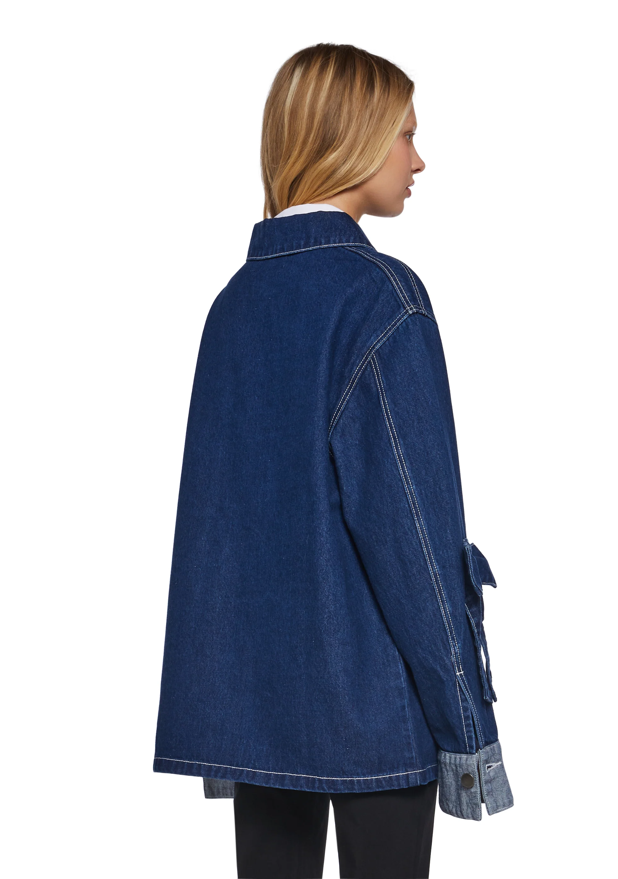 Rooftop Lounging Denim Coat - Image 4