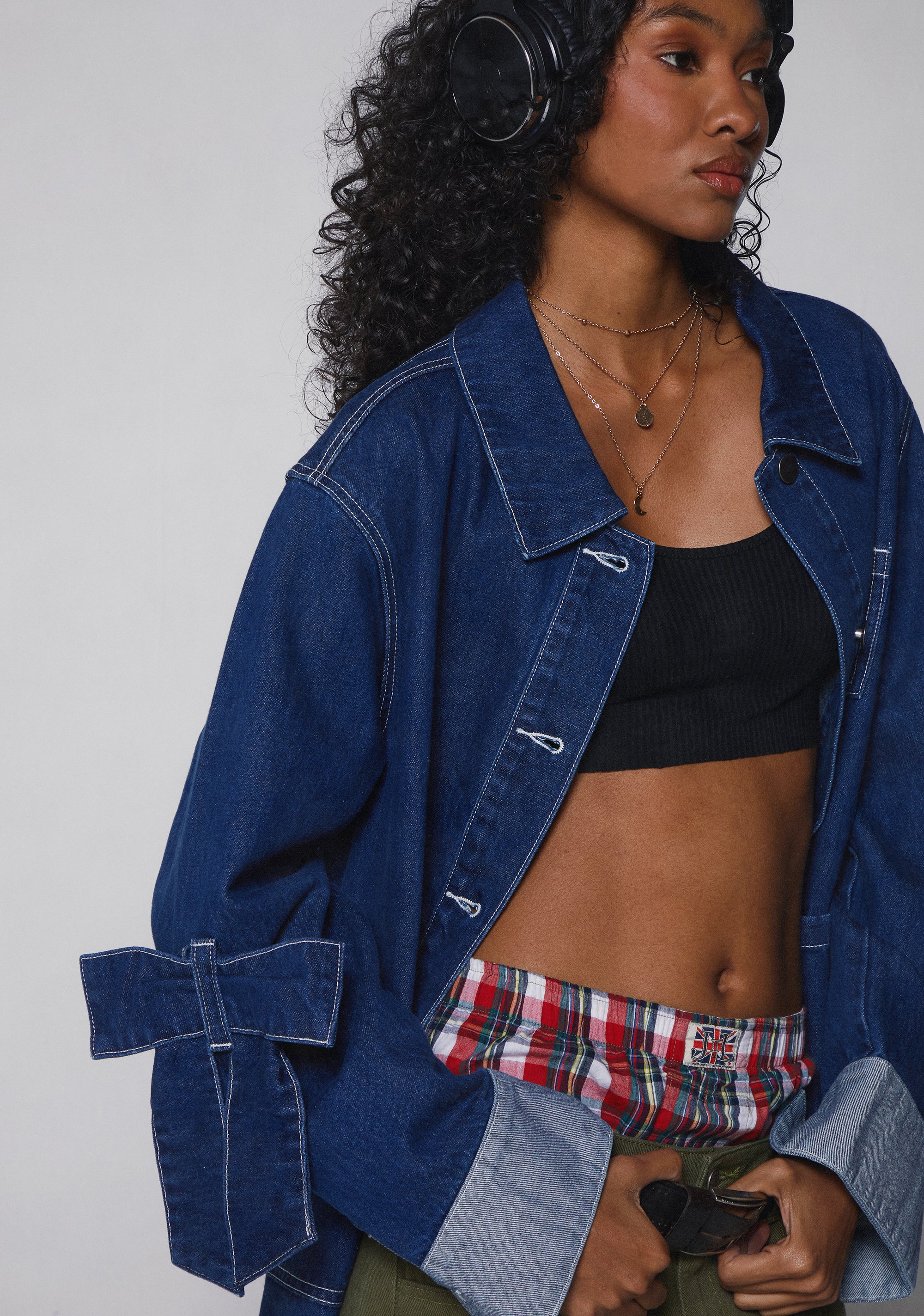 Rooftop Lounging Denim Coat - Image 8