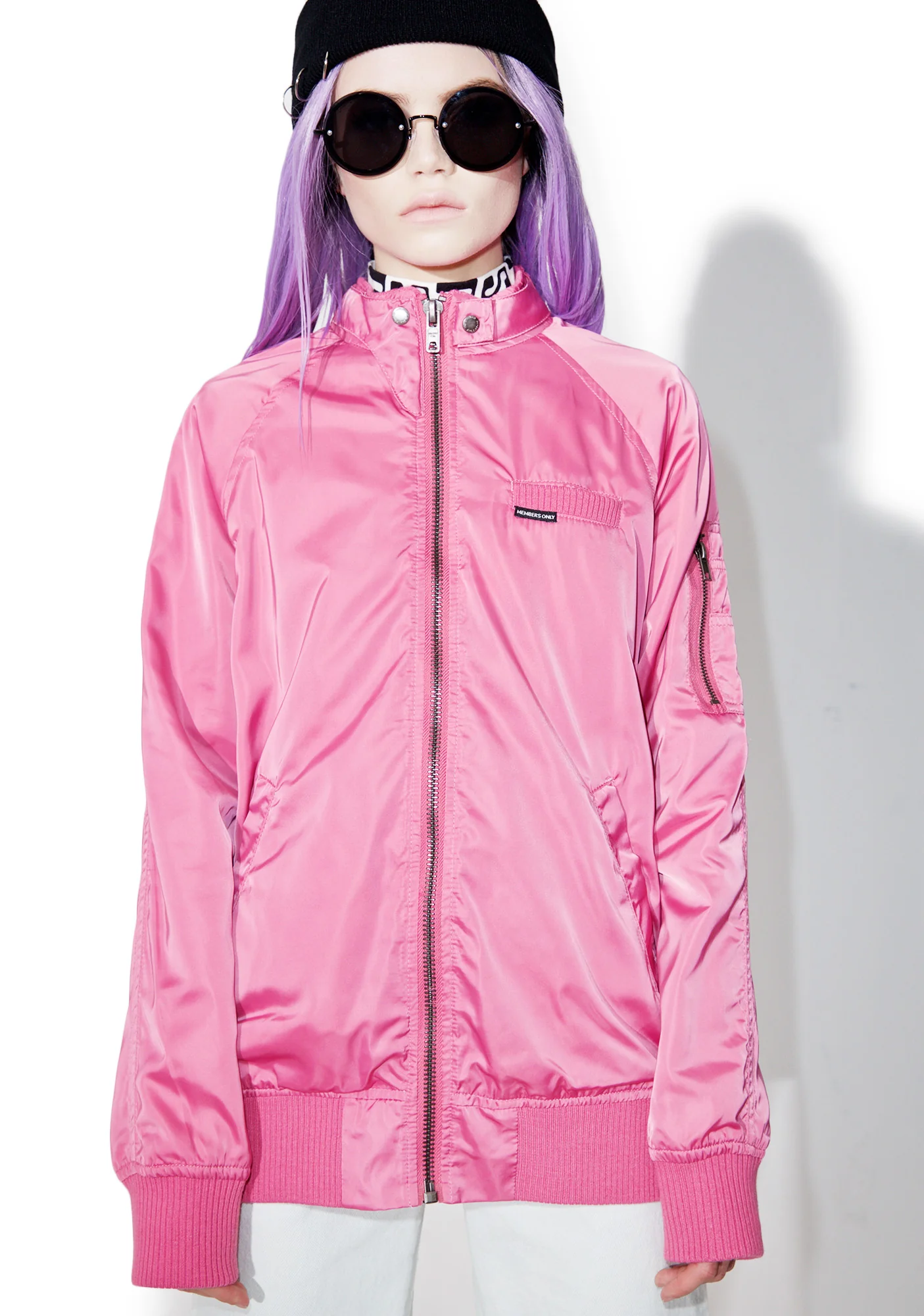 Rose Washed Satin Boyfriend Jacket - Image 3
