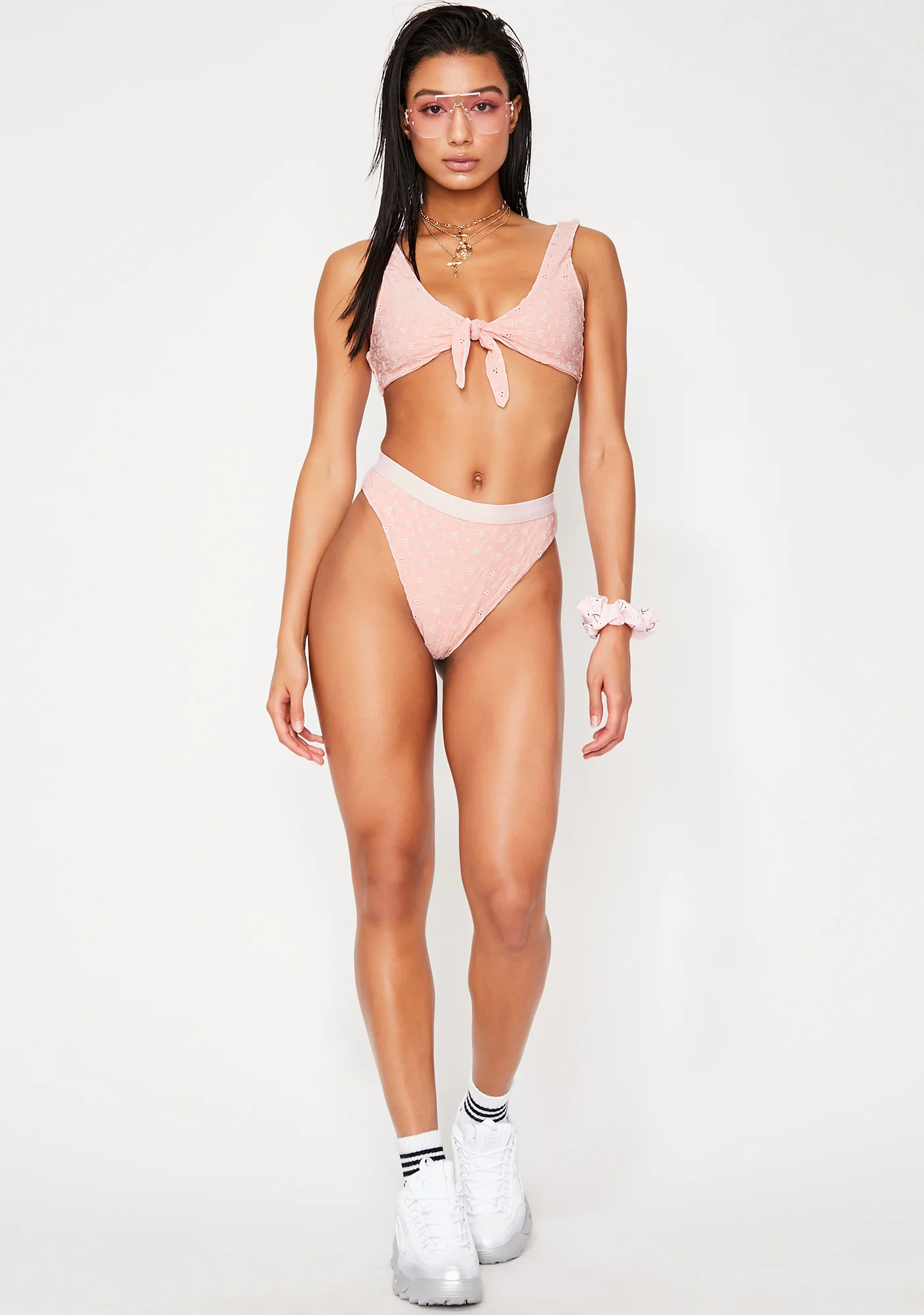 Rosewater Seamless Tie Front Bikini Top - Image 3