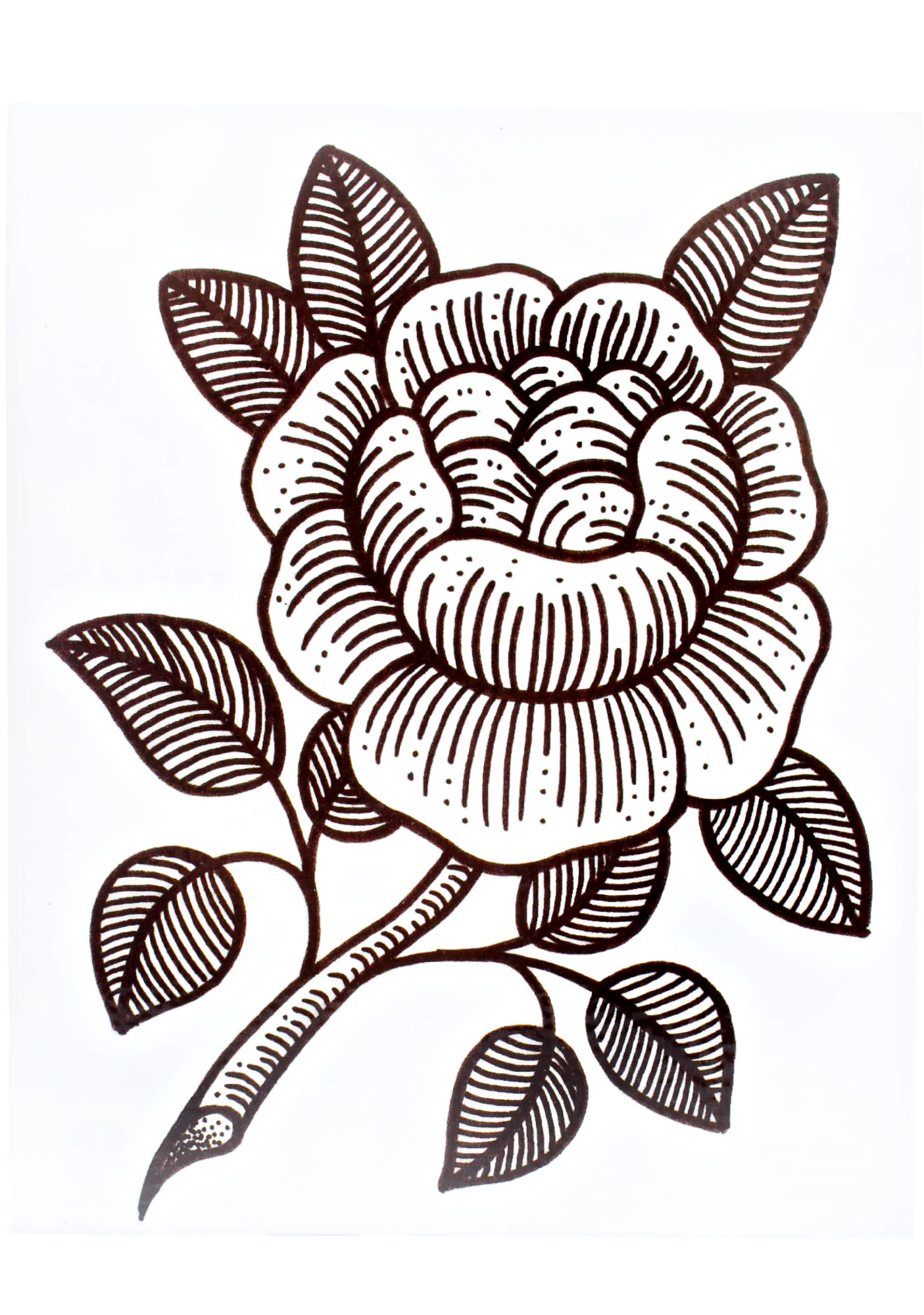 Rosie Woodcut Temporary Tattoo - Image 2
