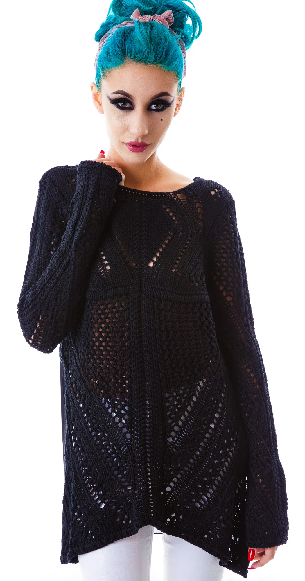 Roxy Chiffon Back Sweater - Image 2