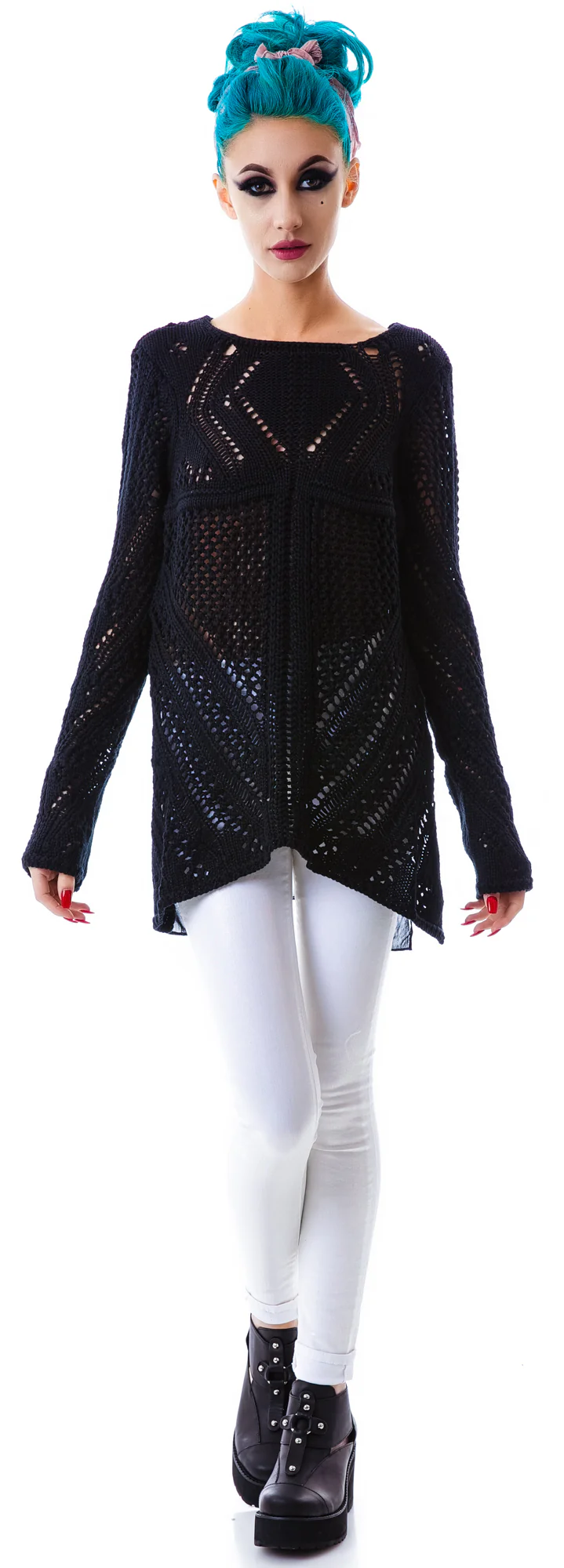 Roxy Chiffon Back Sweater - Image 3