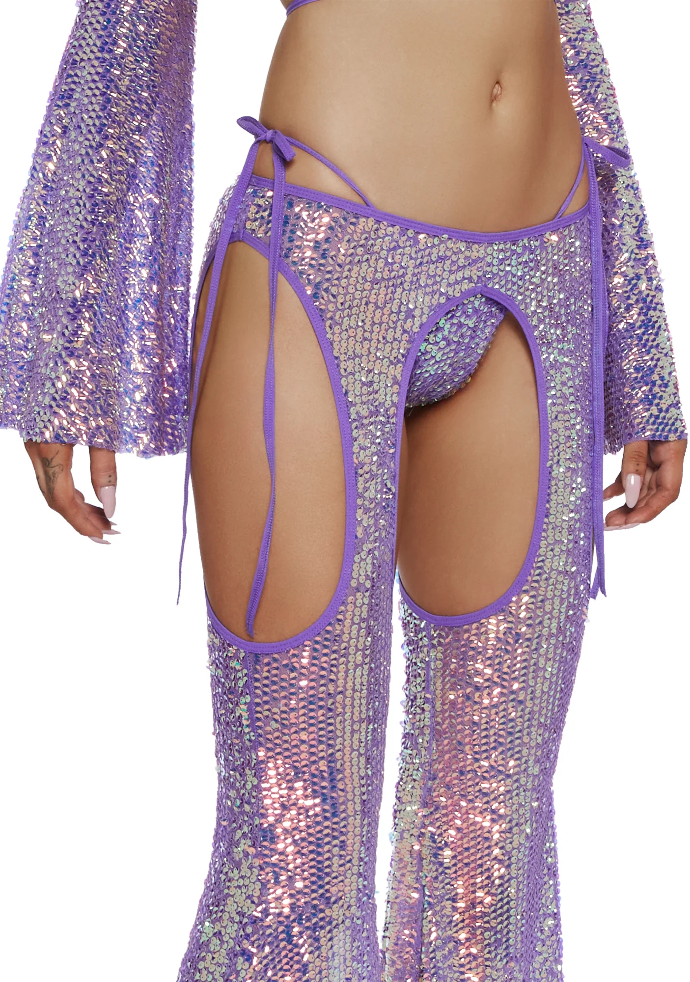 Royal Reef Diva Sequin Chaps Set - Purple - Image 5