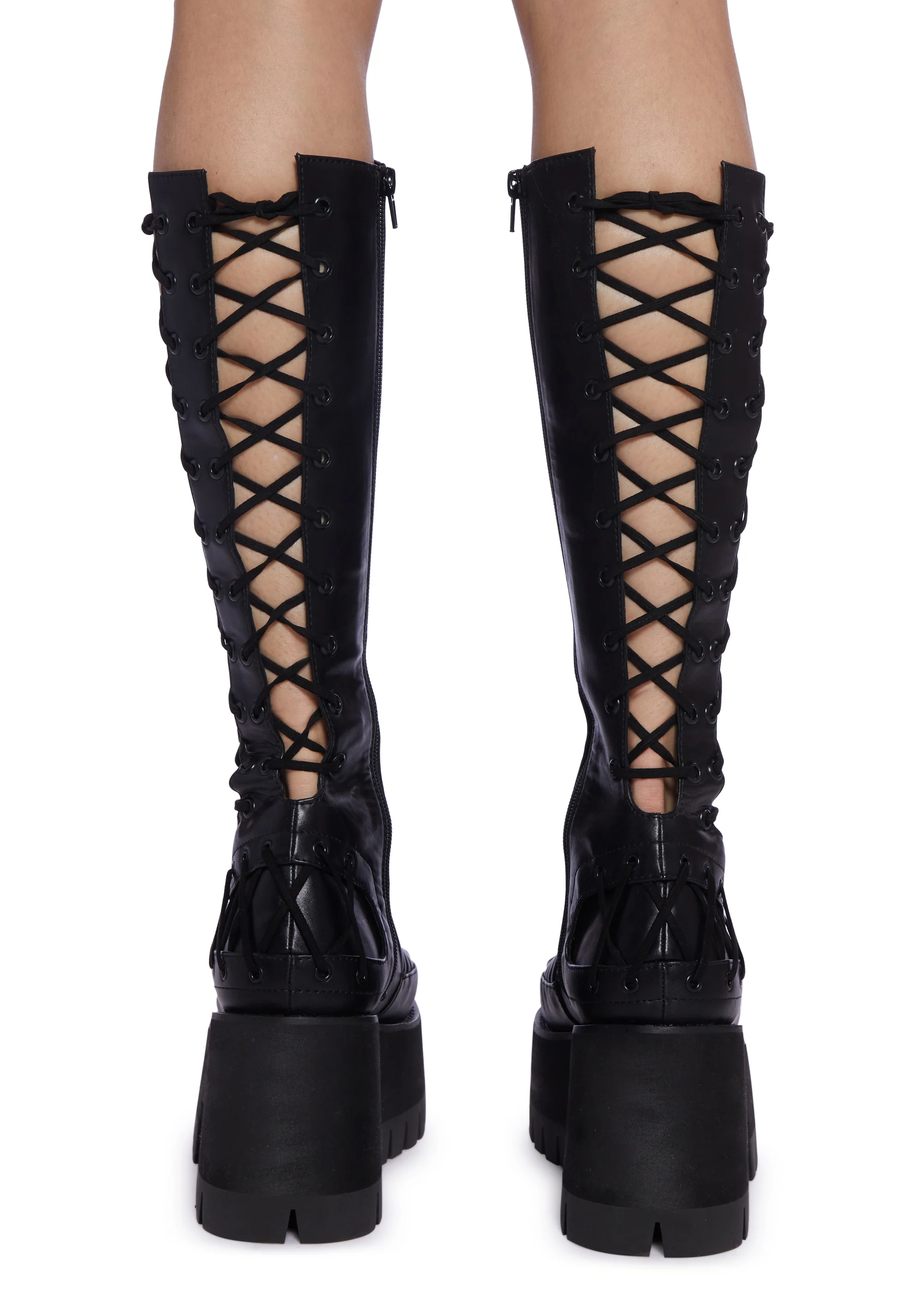 Rude Awakening Platform Boots - Black - Image 4