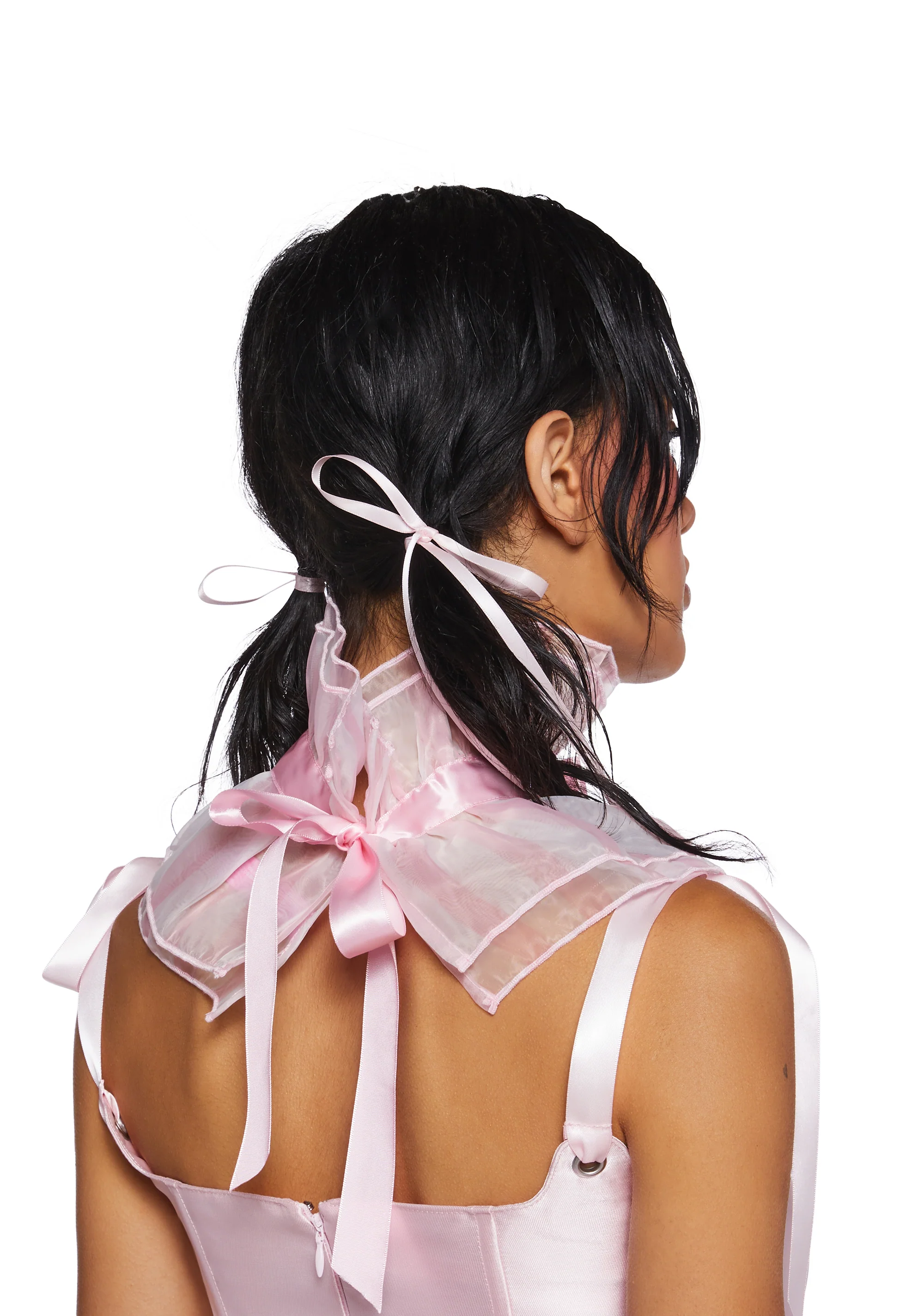 Ruffled Collar With Bow - Image 3