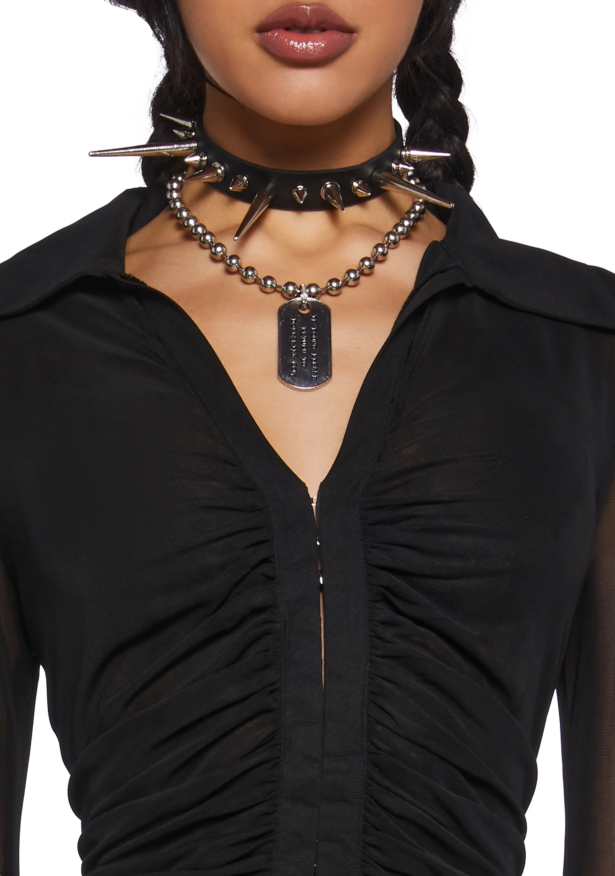 Runaway Riot Long Sleeve Top - Black - Image 5