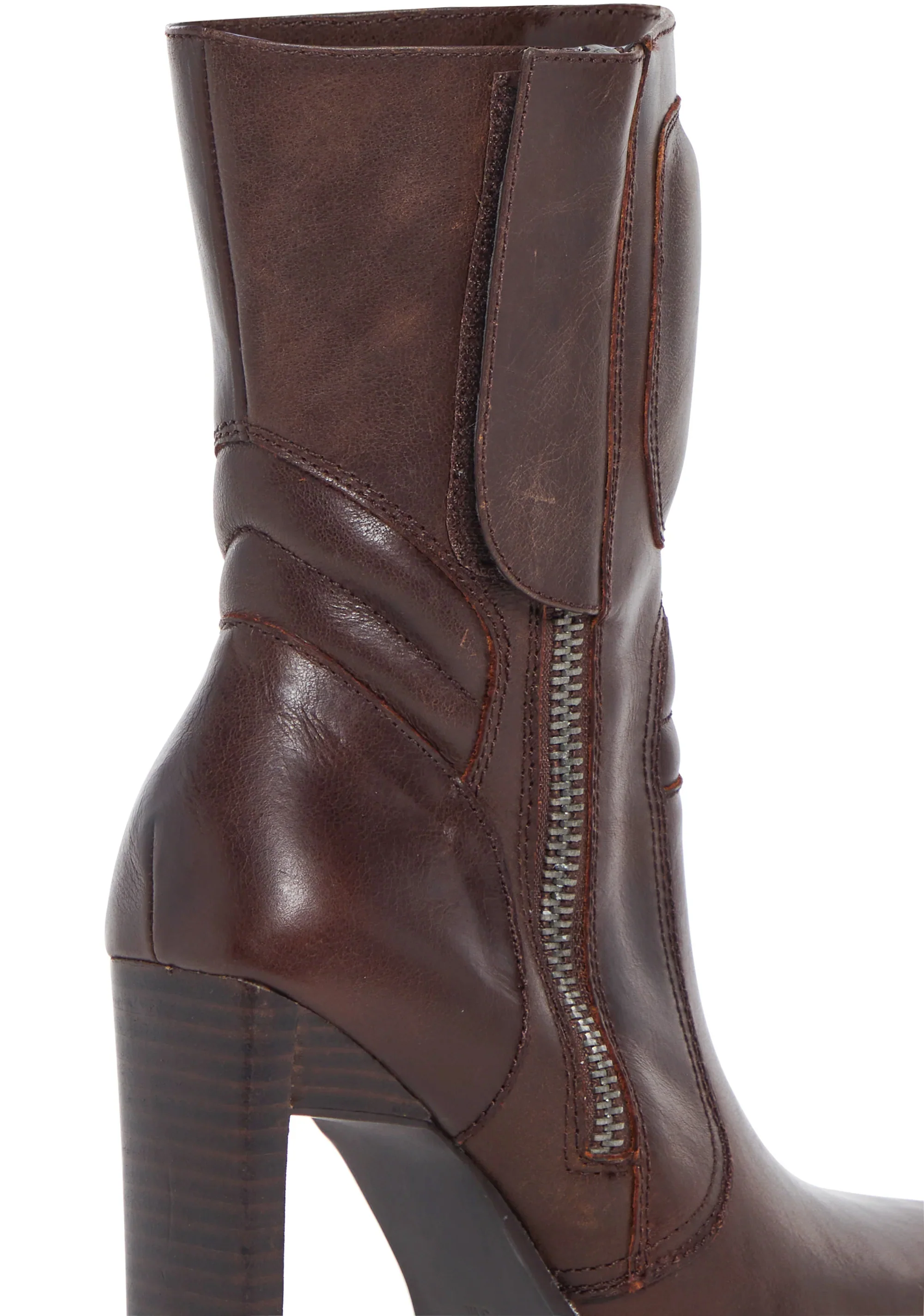 Chamber Leather Moto Boots - Brown - Image 2