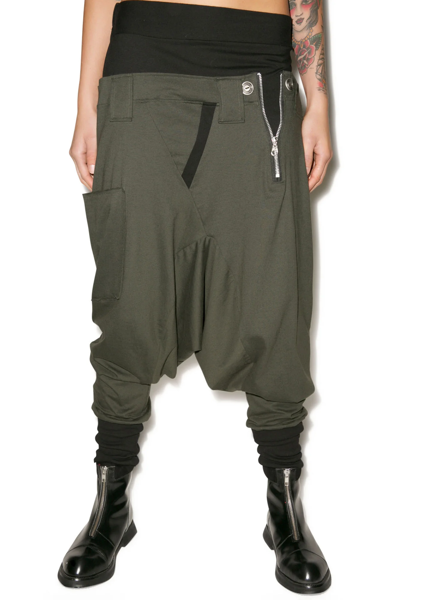 Rust Drop Crotch Pants - Image 3